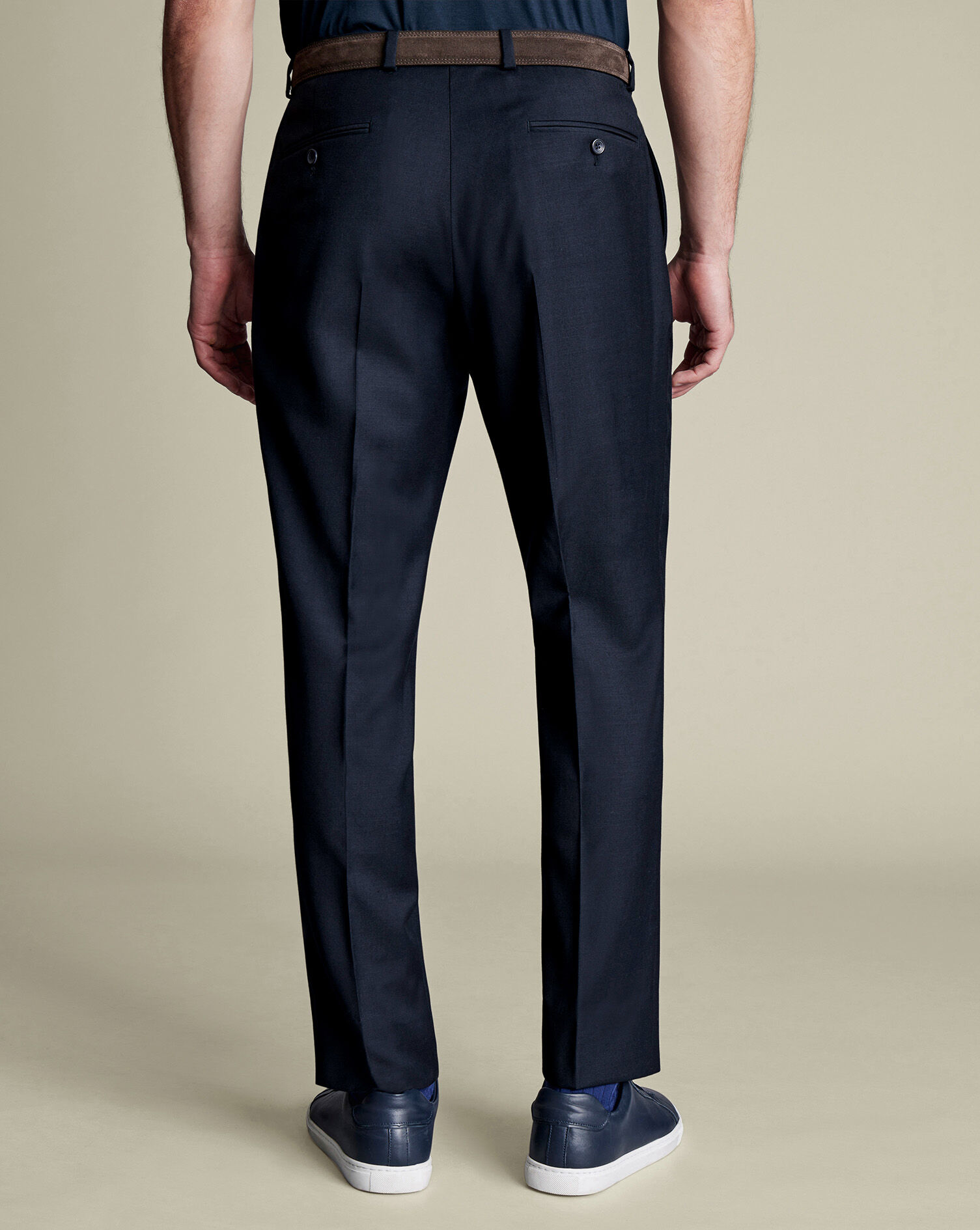 Natural Stretch Twill Suit Pants - Navy