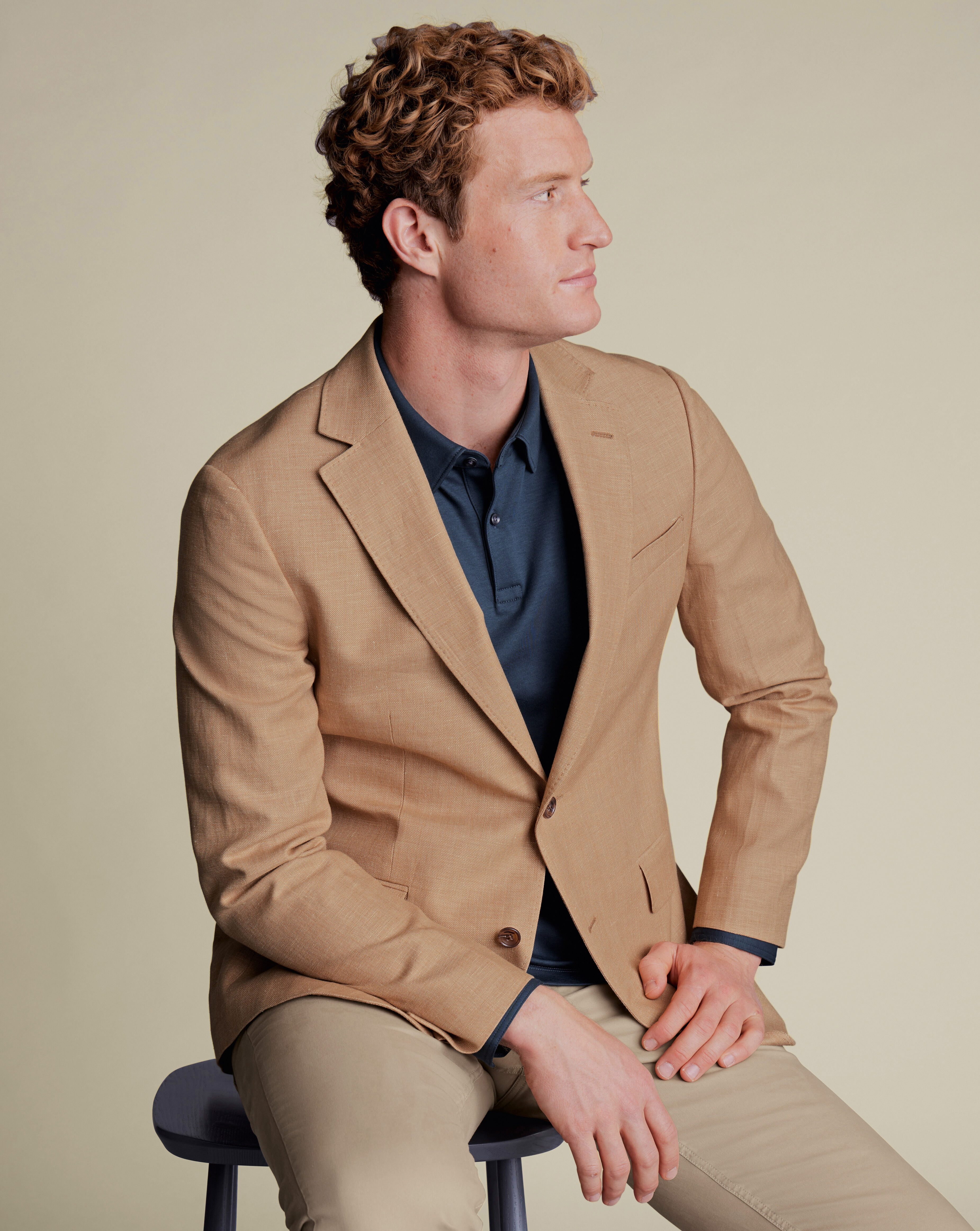 Long Sleeve Smart Jersey Polo - Petrol Blue
