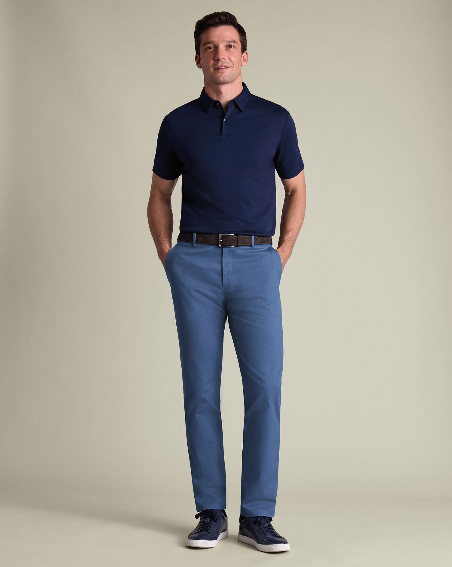 Ultimate Non-Iron Chinos - Mid Blue