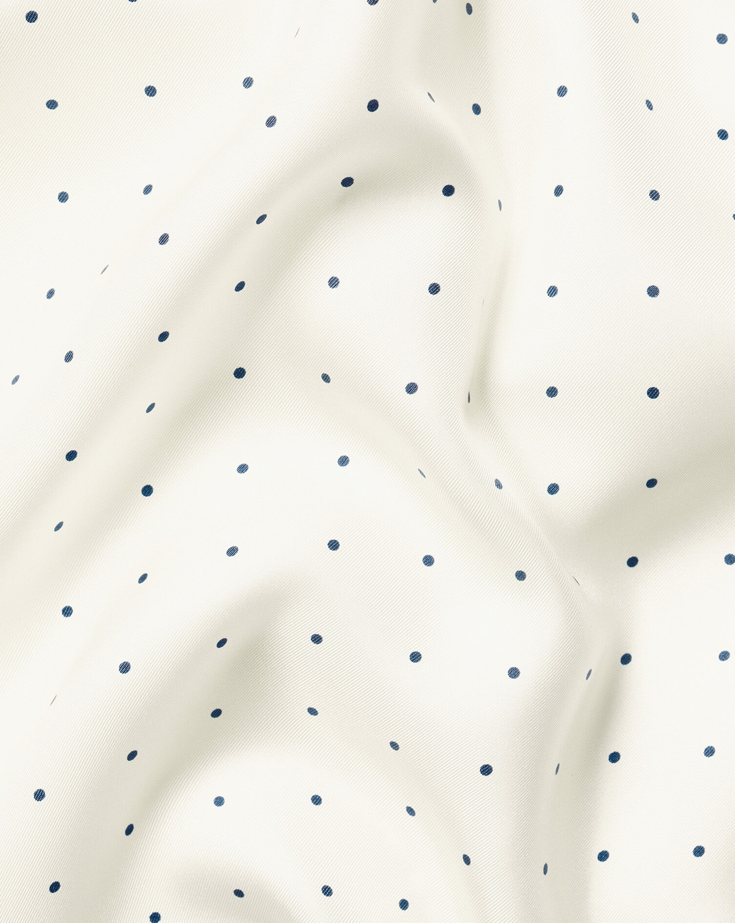 Silk Spot Pocket Square - Ivory & Navy