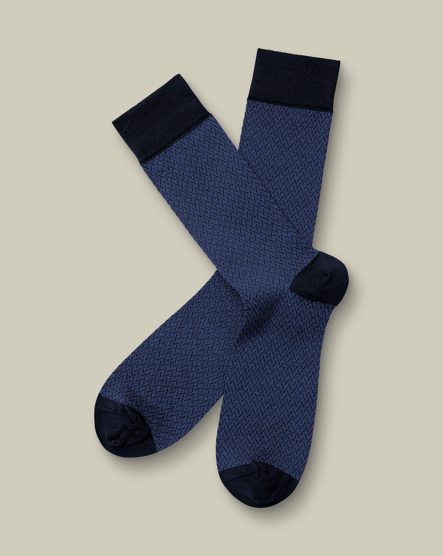 Herringbone Socks - Royal Blue