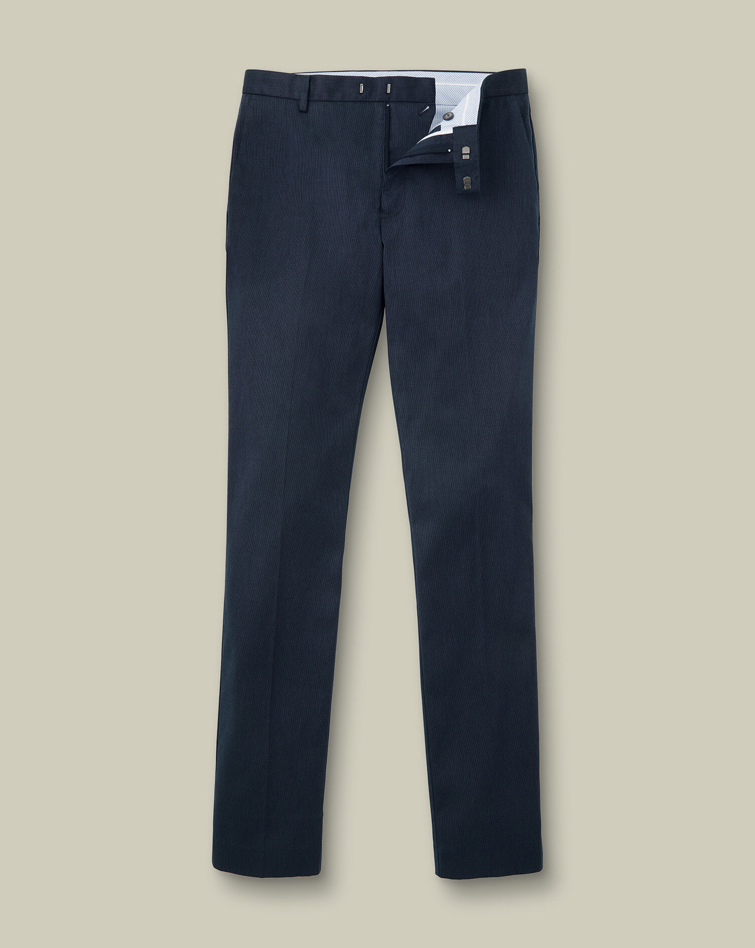 Smart Stretch Texture Pants - Denim Blue