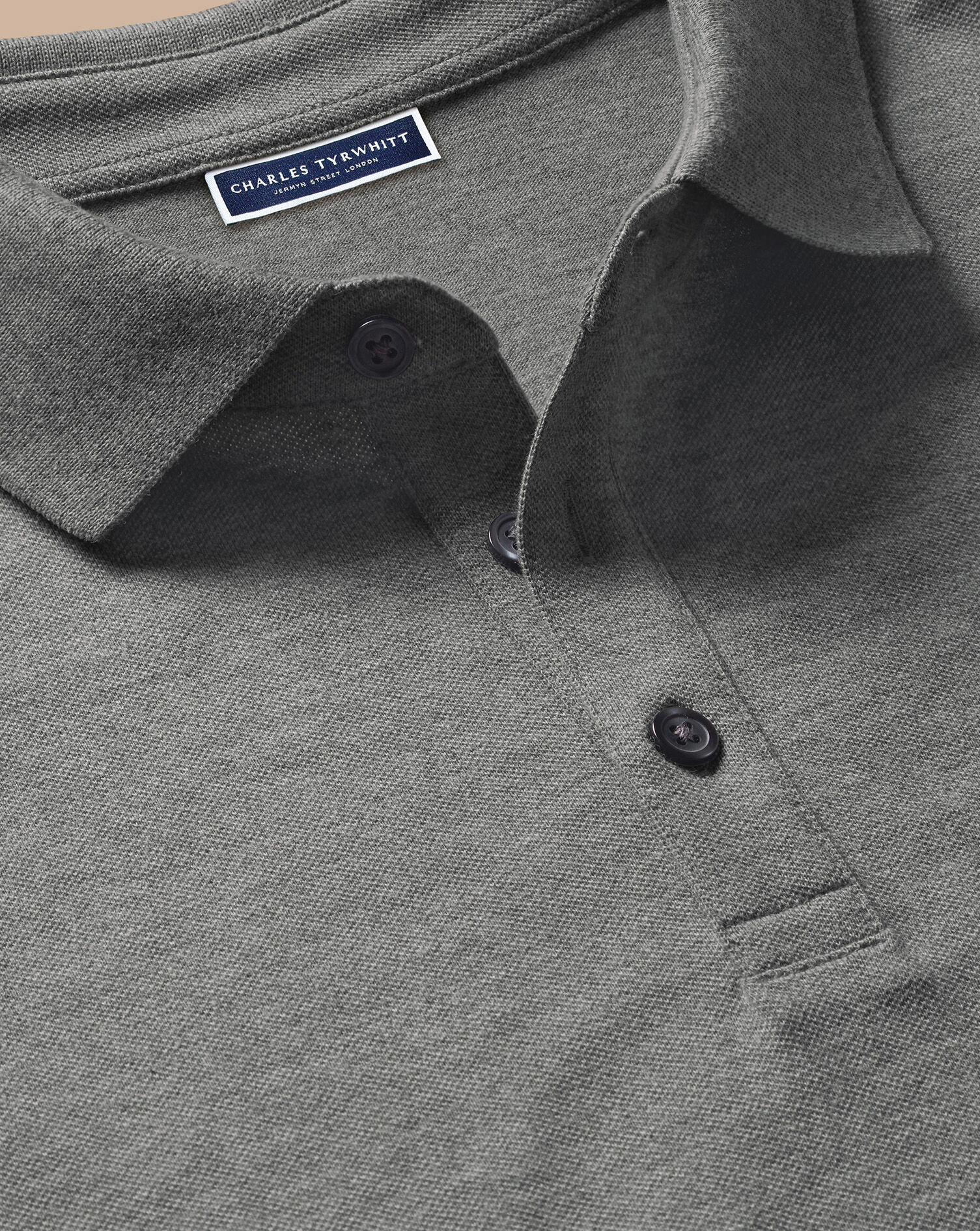 Pique Polo - Gray