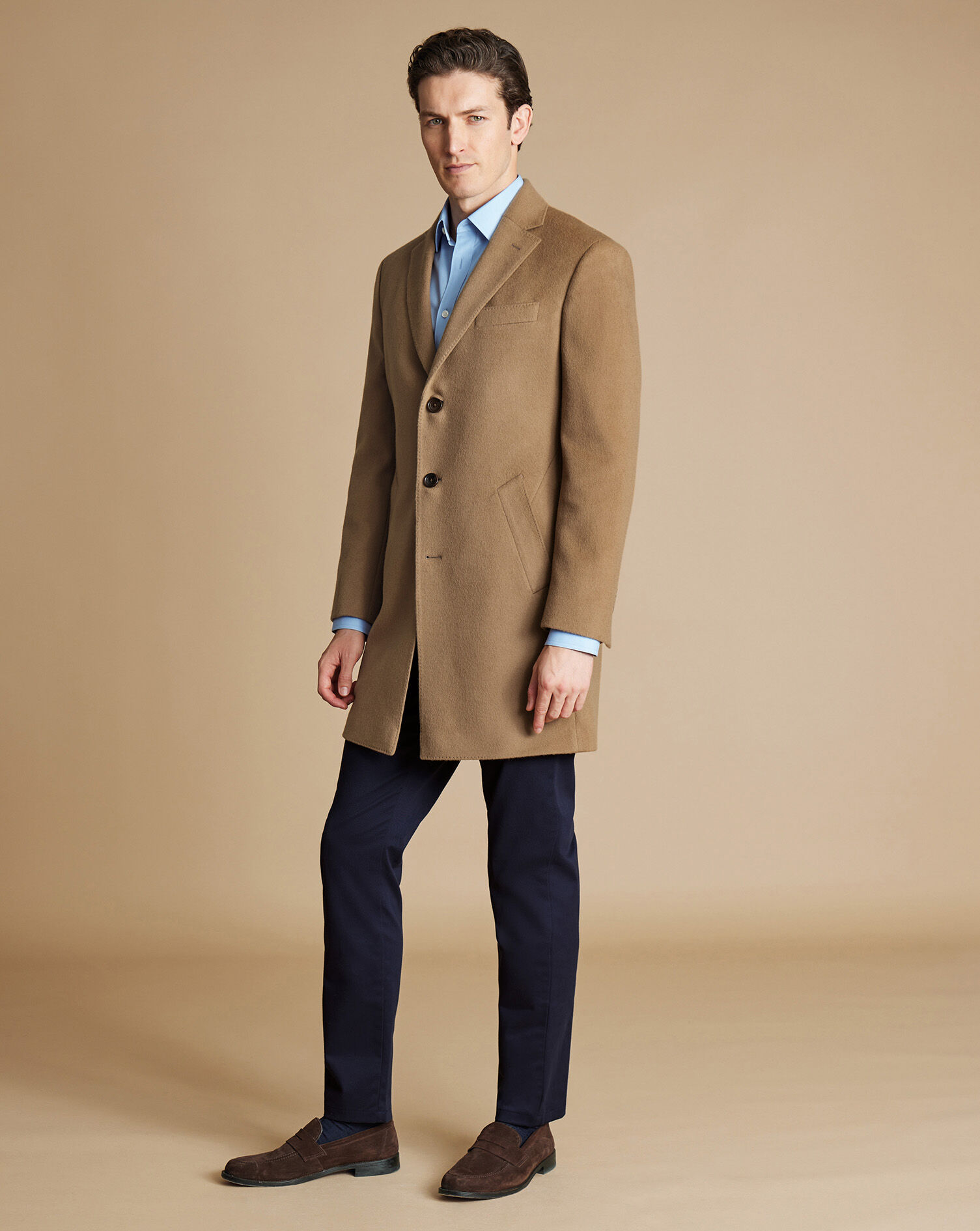 Light Camel Wool Overcoat