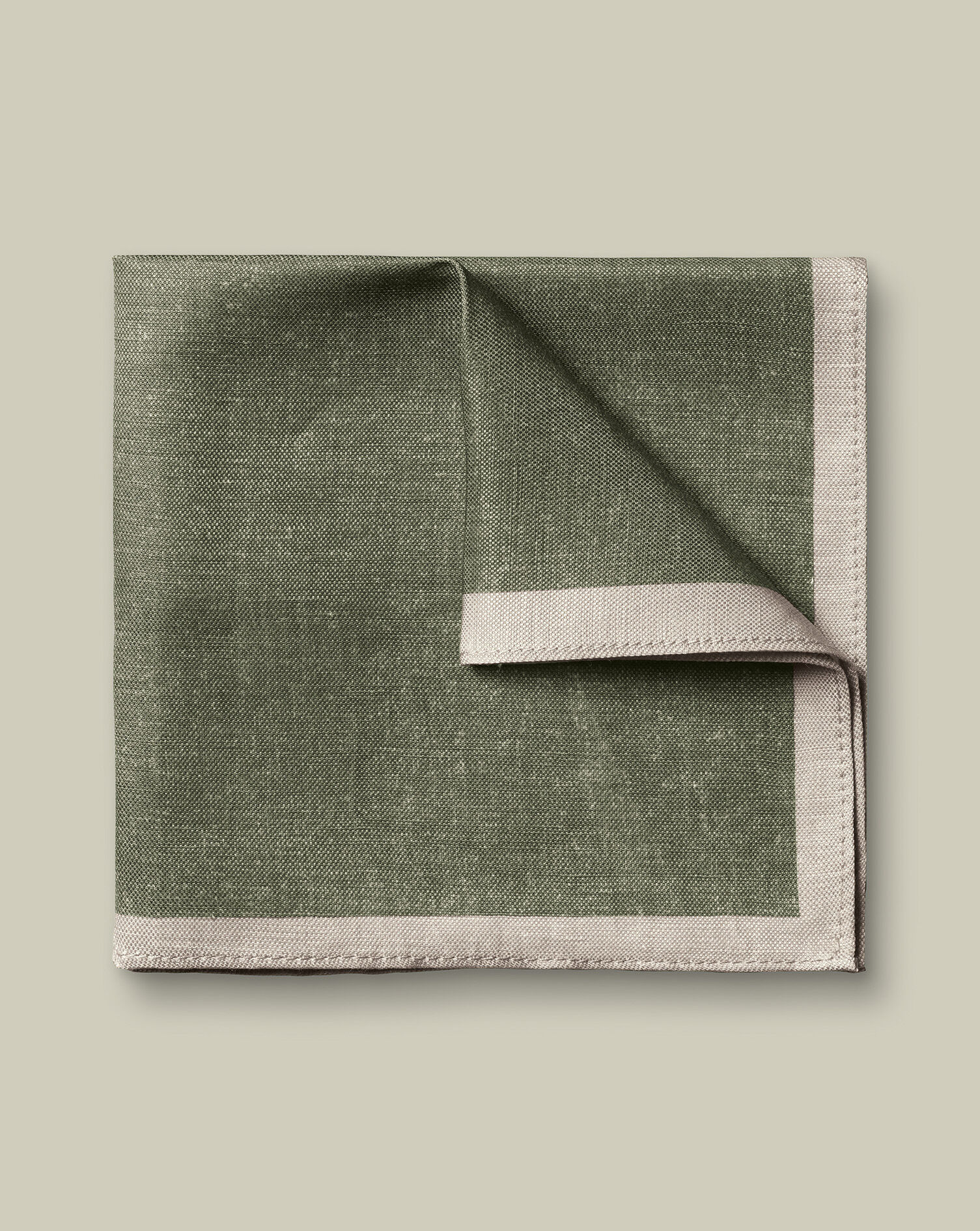 Silk Linen Pocket Square - Sage Green