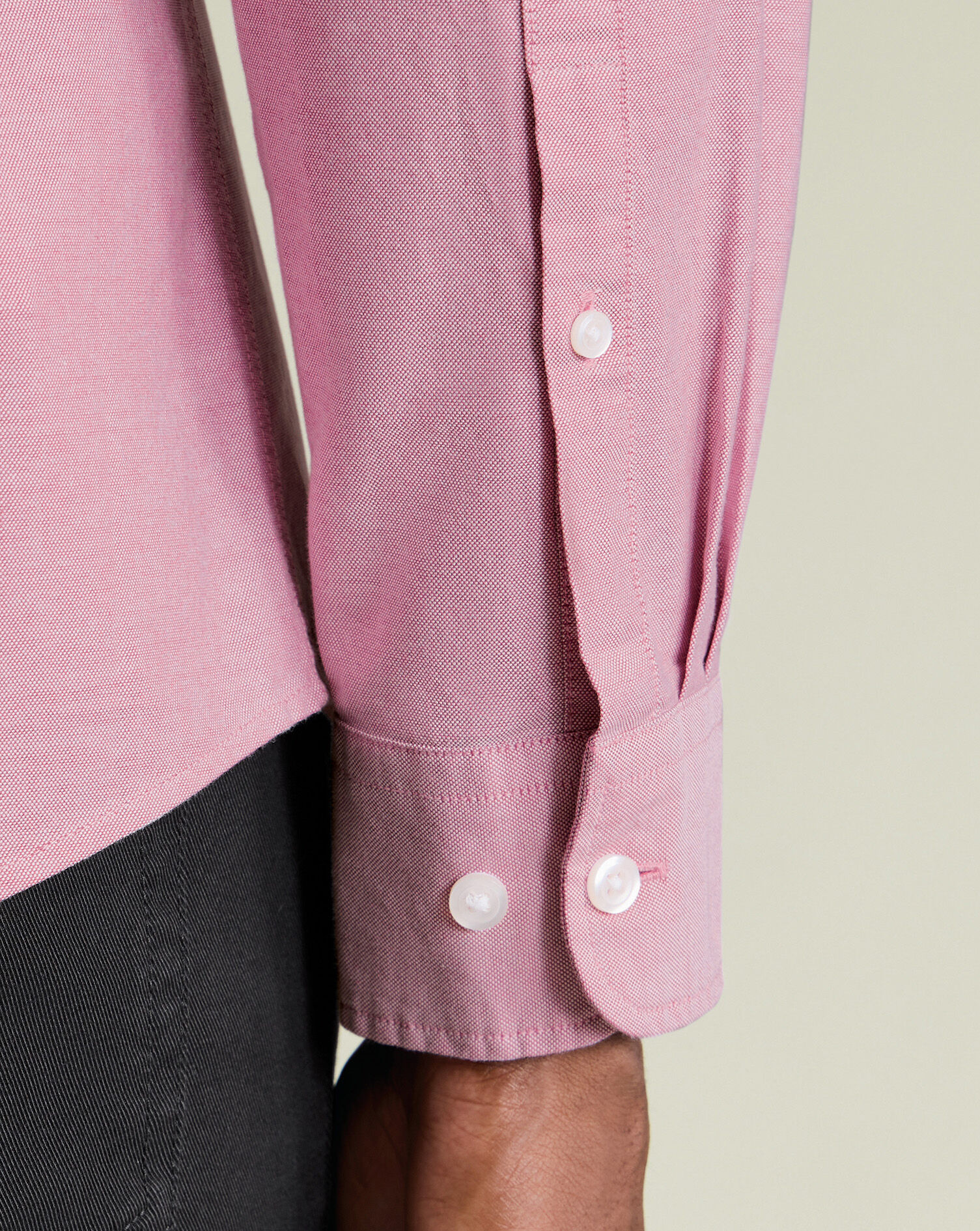 Stretch Washed Oxford Shirt - Dark Pink
