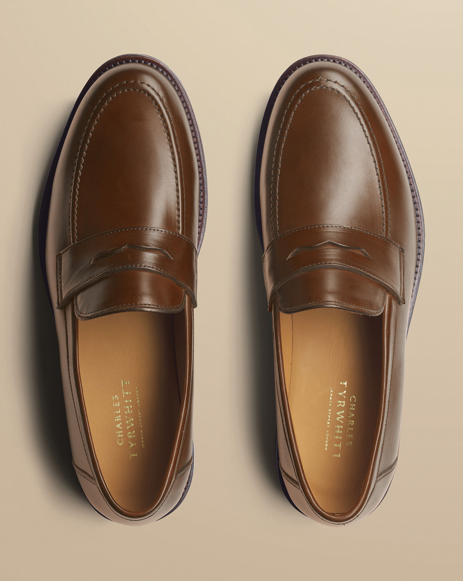 Penny Loafers - Dark Tan