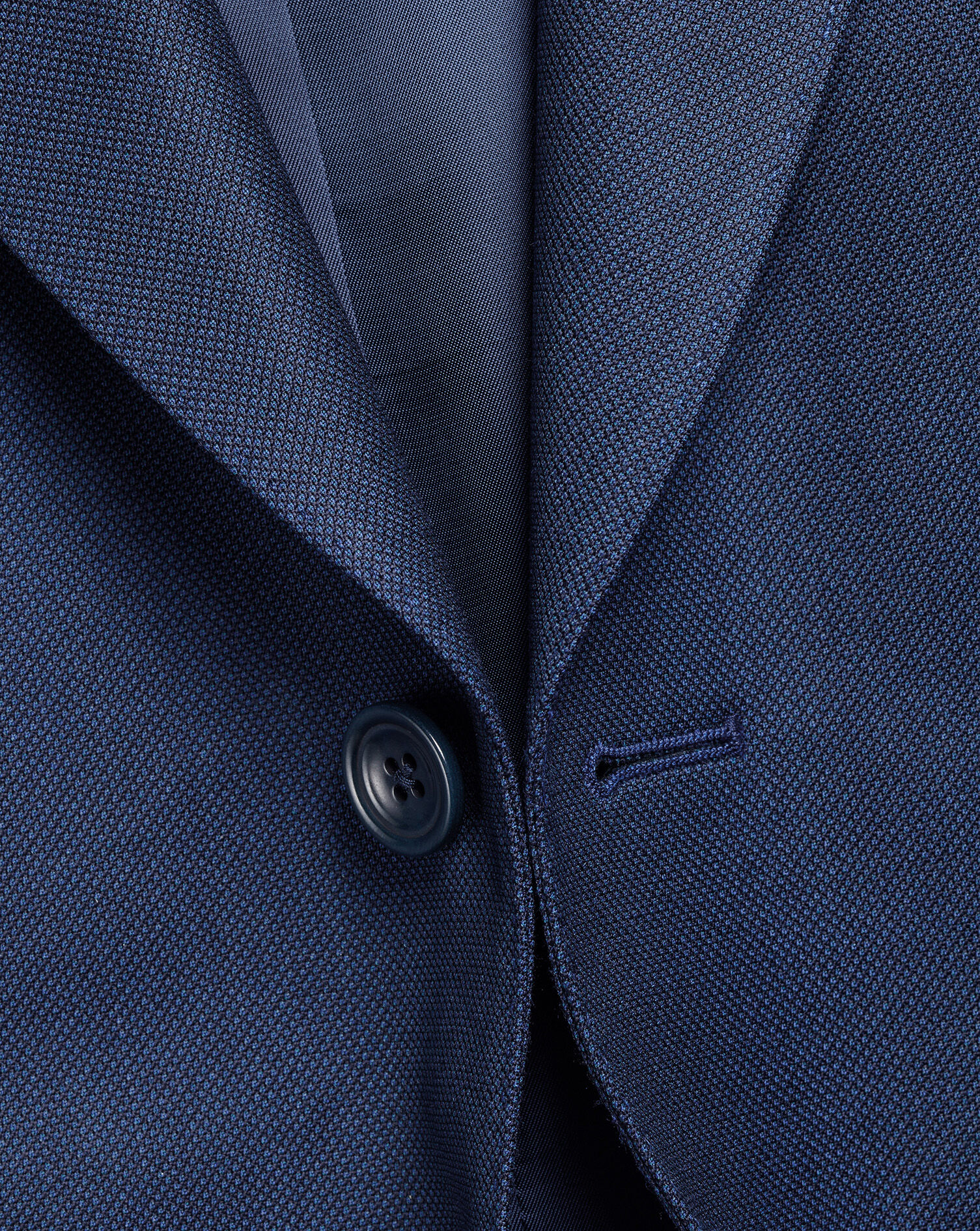Luxury Italian Birdseye Suit - Royal Blue