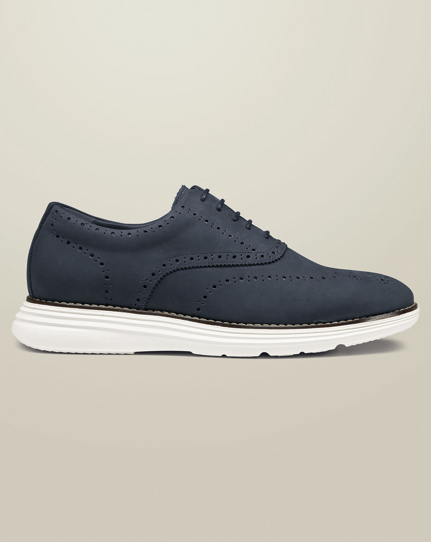 Nubuck Dress Sneakers - Navy