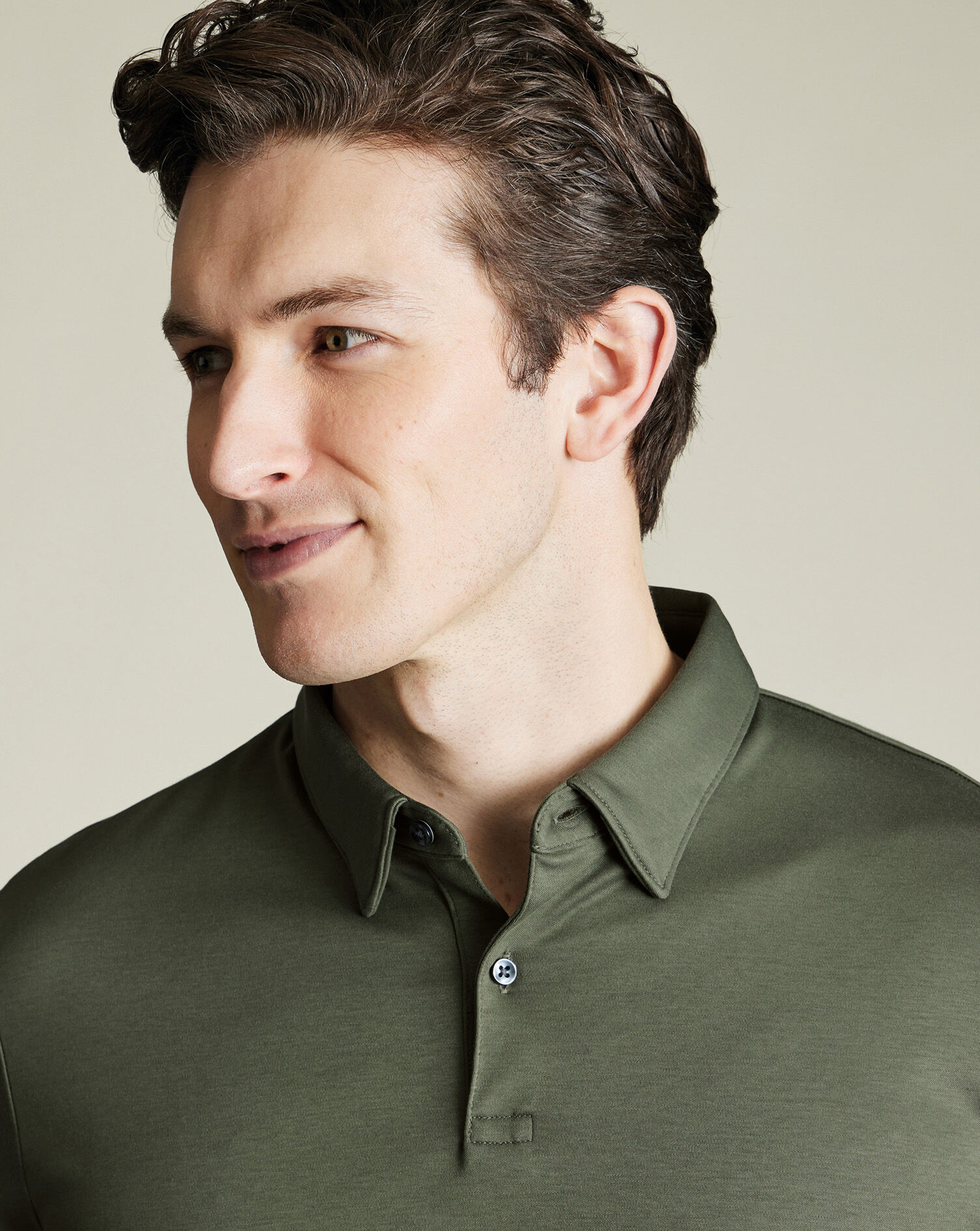 Smart Jersey Polo - Olive Green