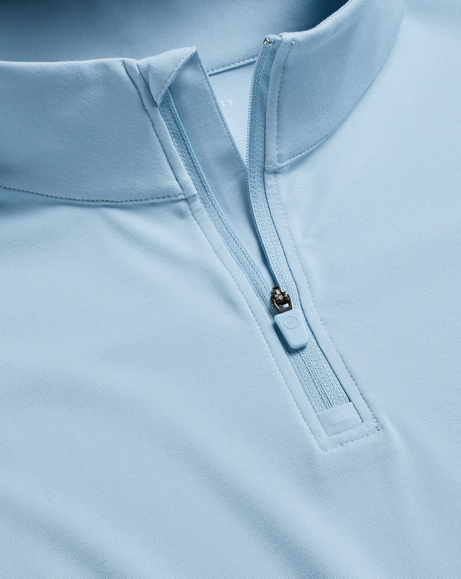 Performance Zip Polo Shirt – Light Blue