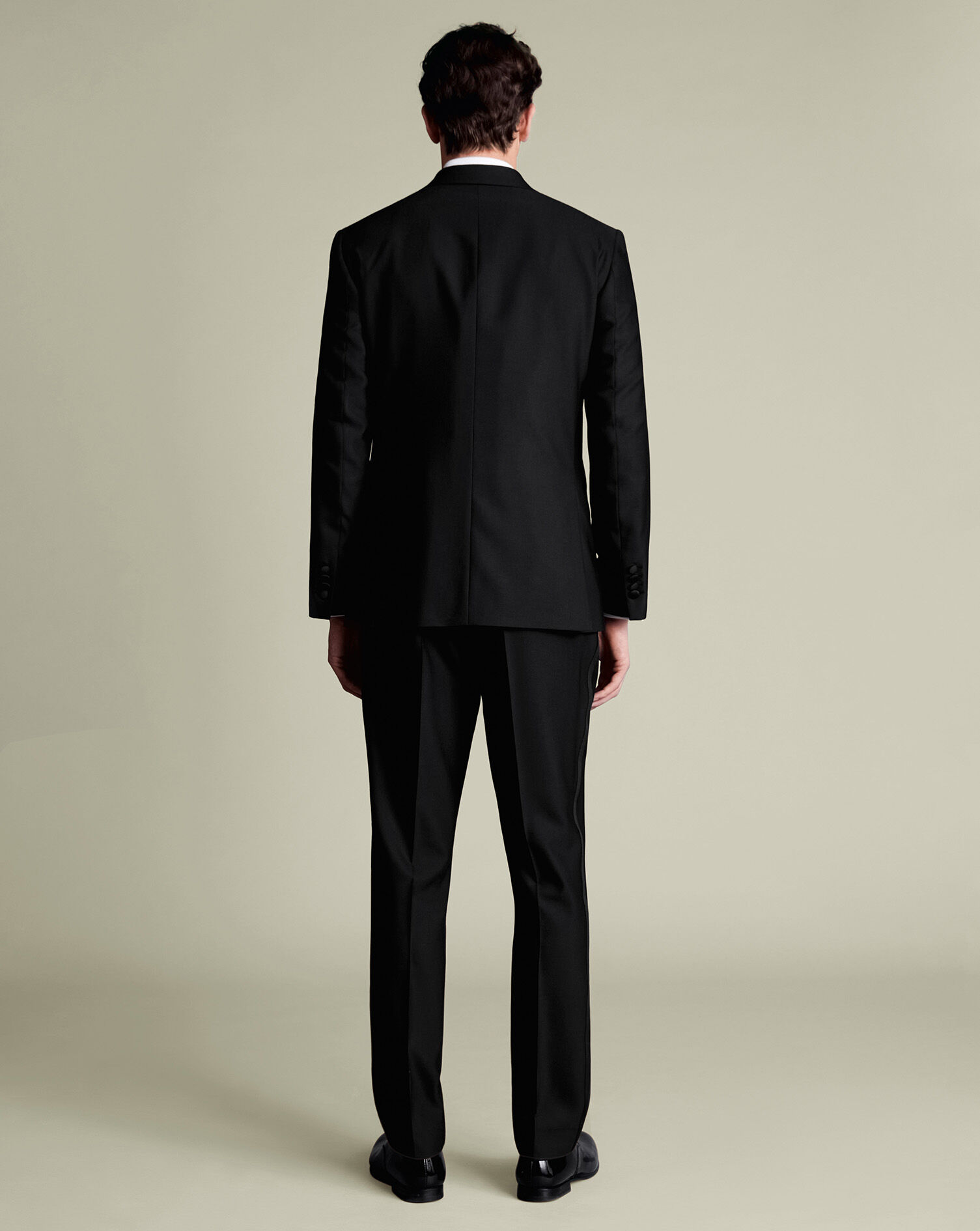 Peak Lapel Tuxedo Dinner Suit - Black