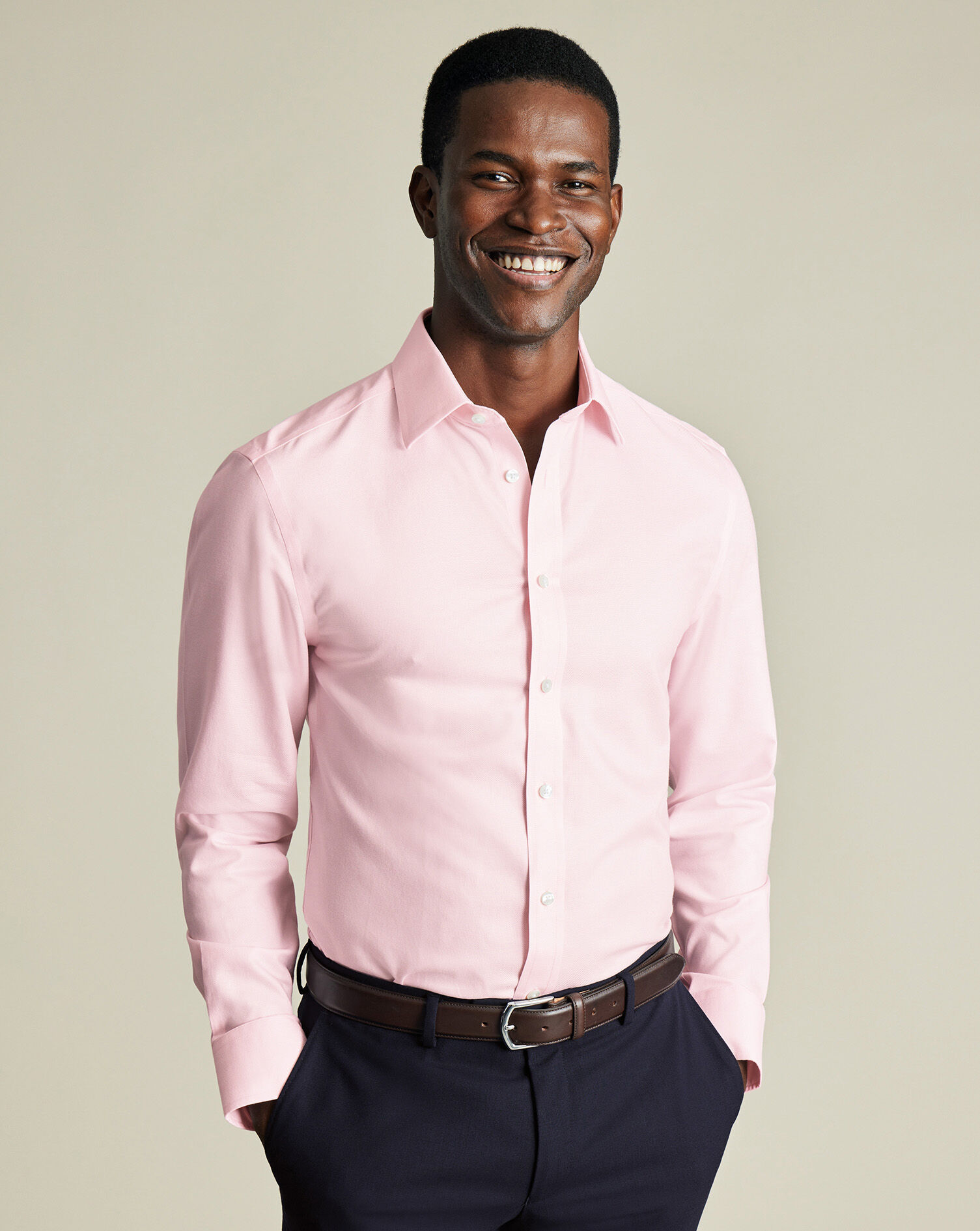 Non-Iron Royal Oxford Shirt - Light Pink
