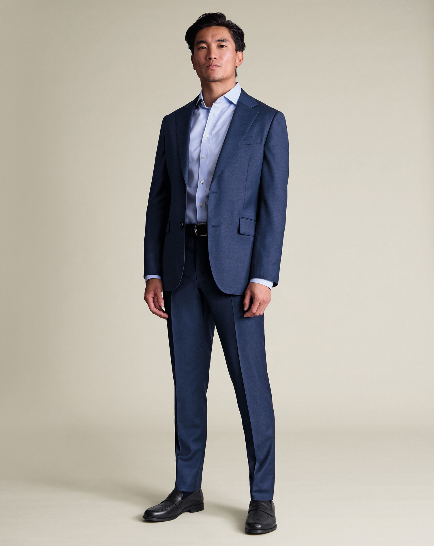 Natural Stretch Twill Suit Pants - Royal Blue