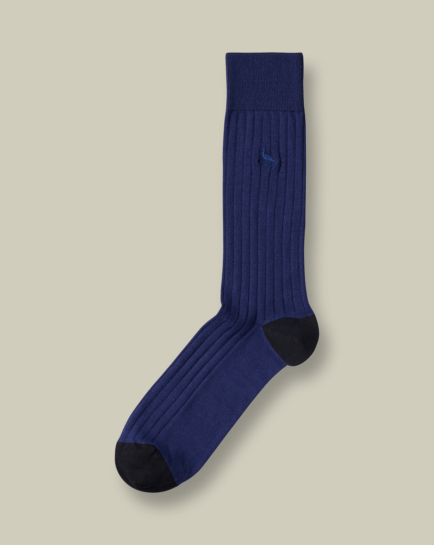Cotton Rib Dress Socks - French Blue 