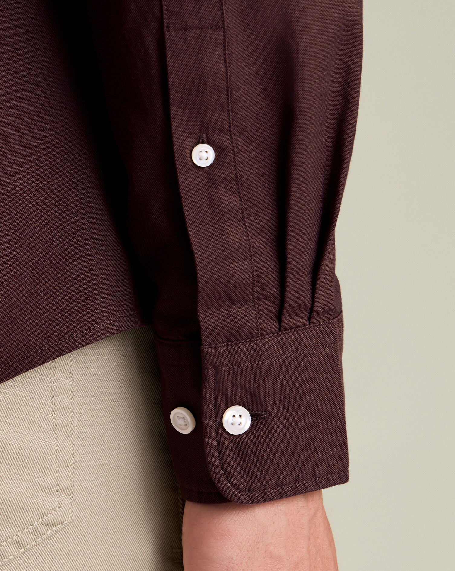 England Rugby Washed Oxford Shirt - Burgundy