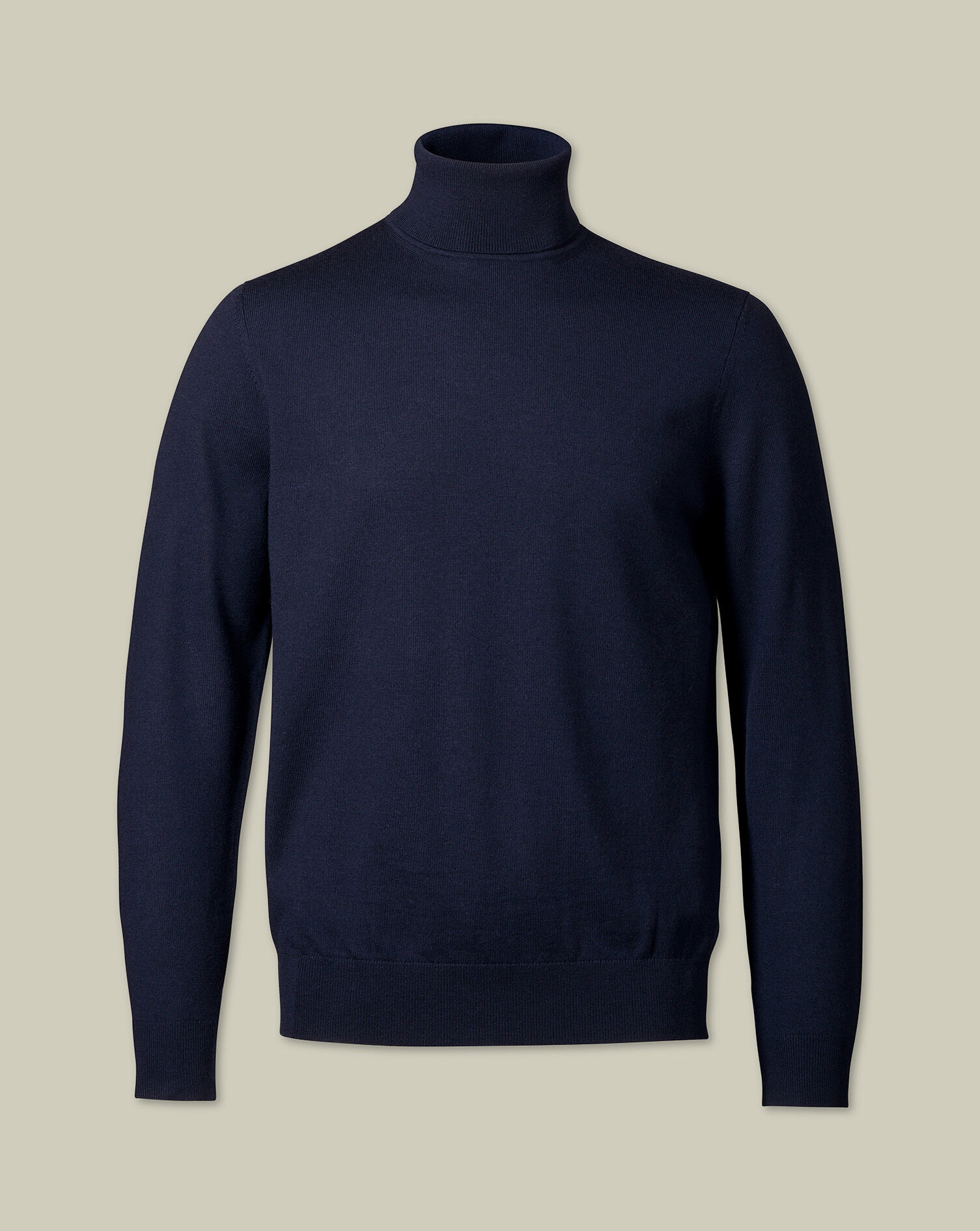 Merino Turtleneck Sweater - Navy