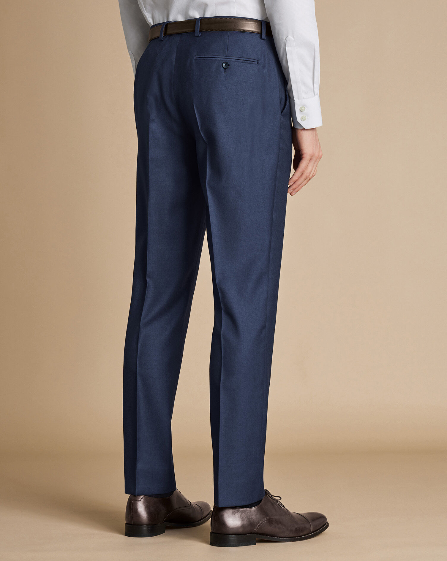 Natural Stretch Twill Suit Pants - Indigo Blue