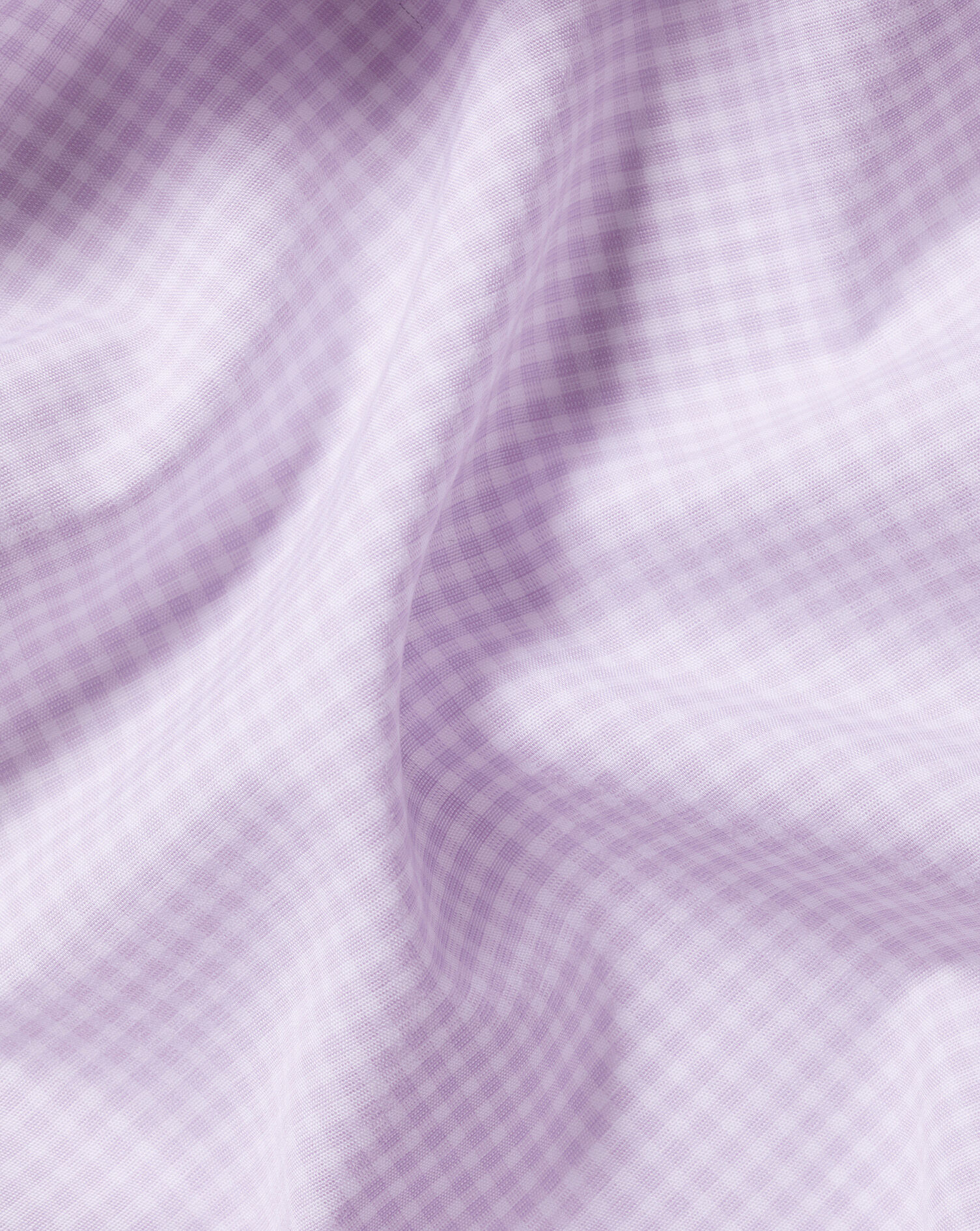 Non-Iron Poplin Gingham Shirt - Lavender