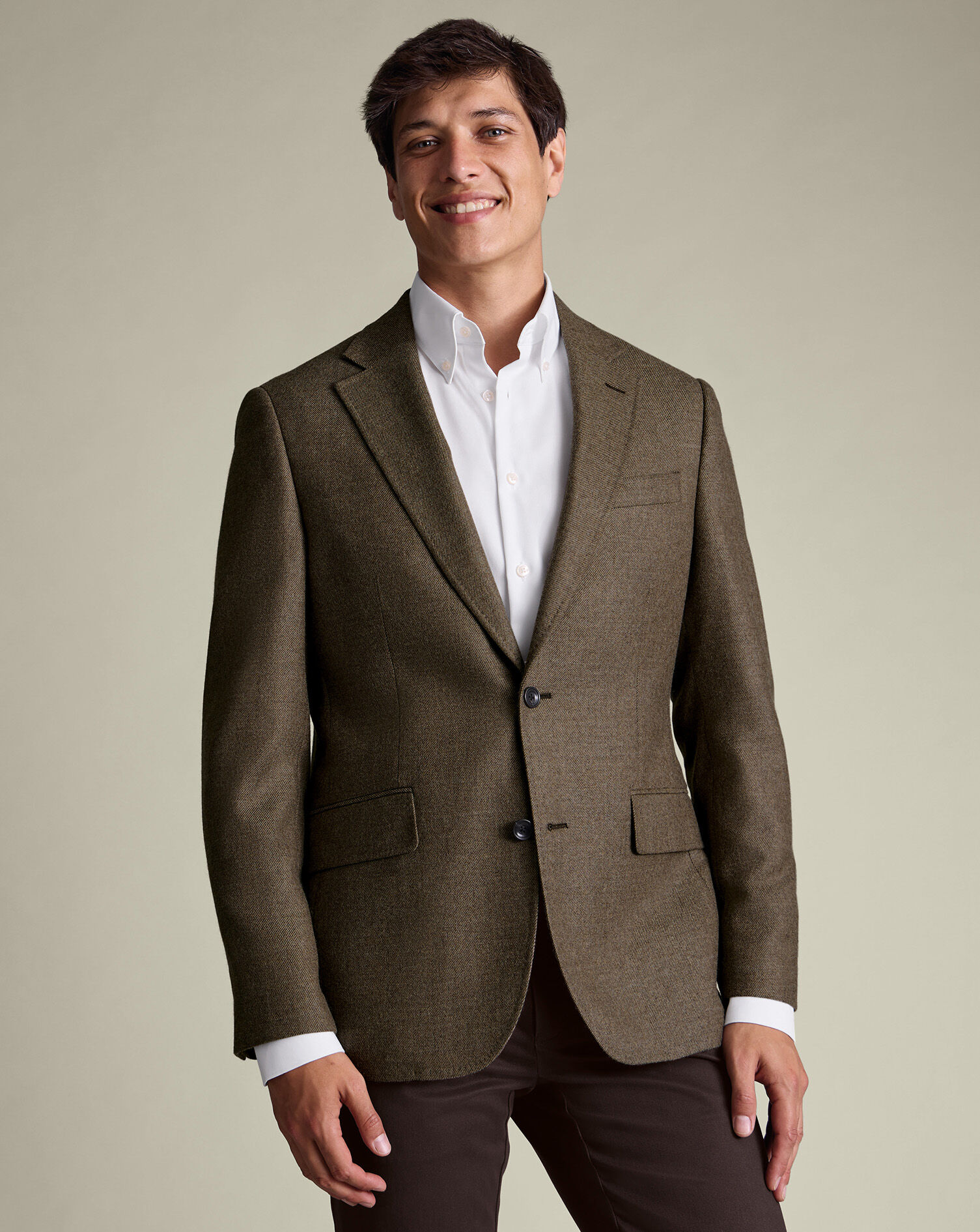Wool Texture Jacket - Taupe