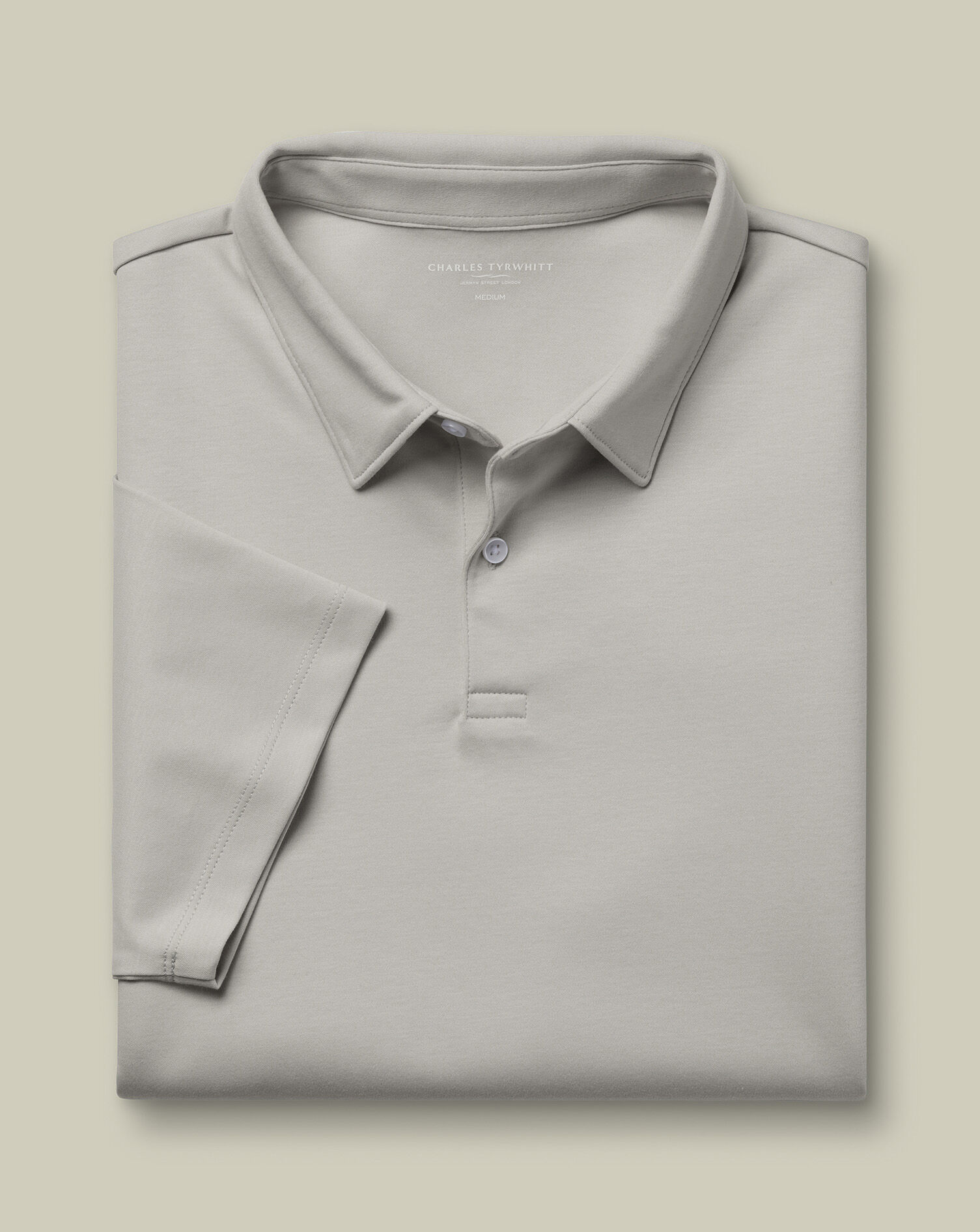 Jersey Polo - Silver Gray