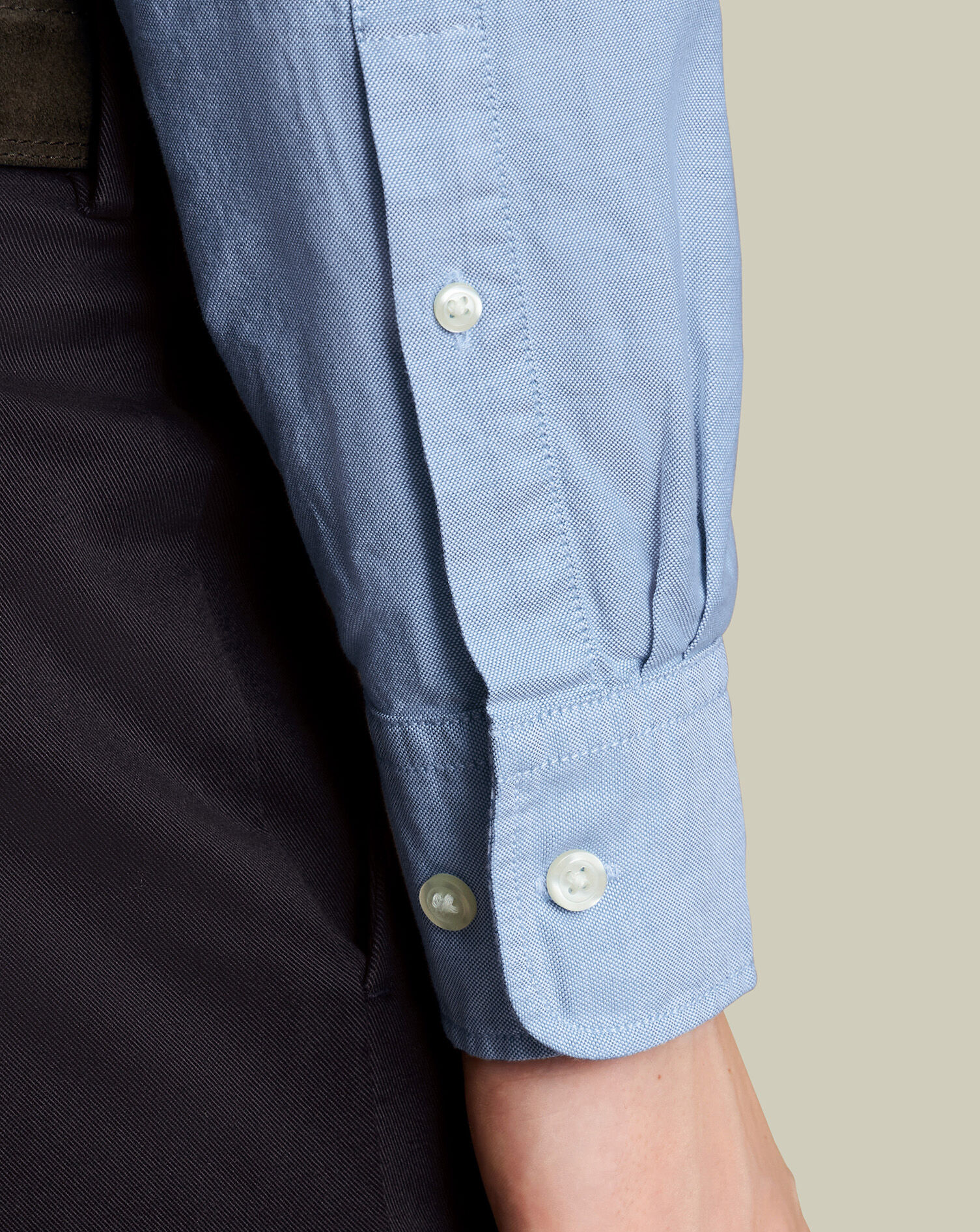 Stretch Washed Oxford Shirt - Sky Blue