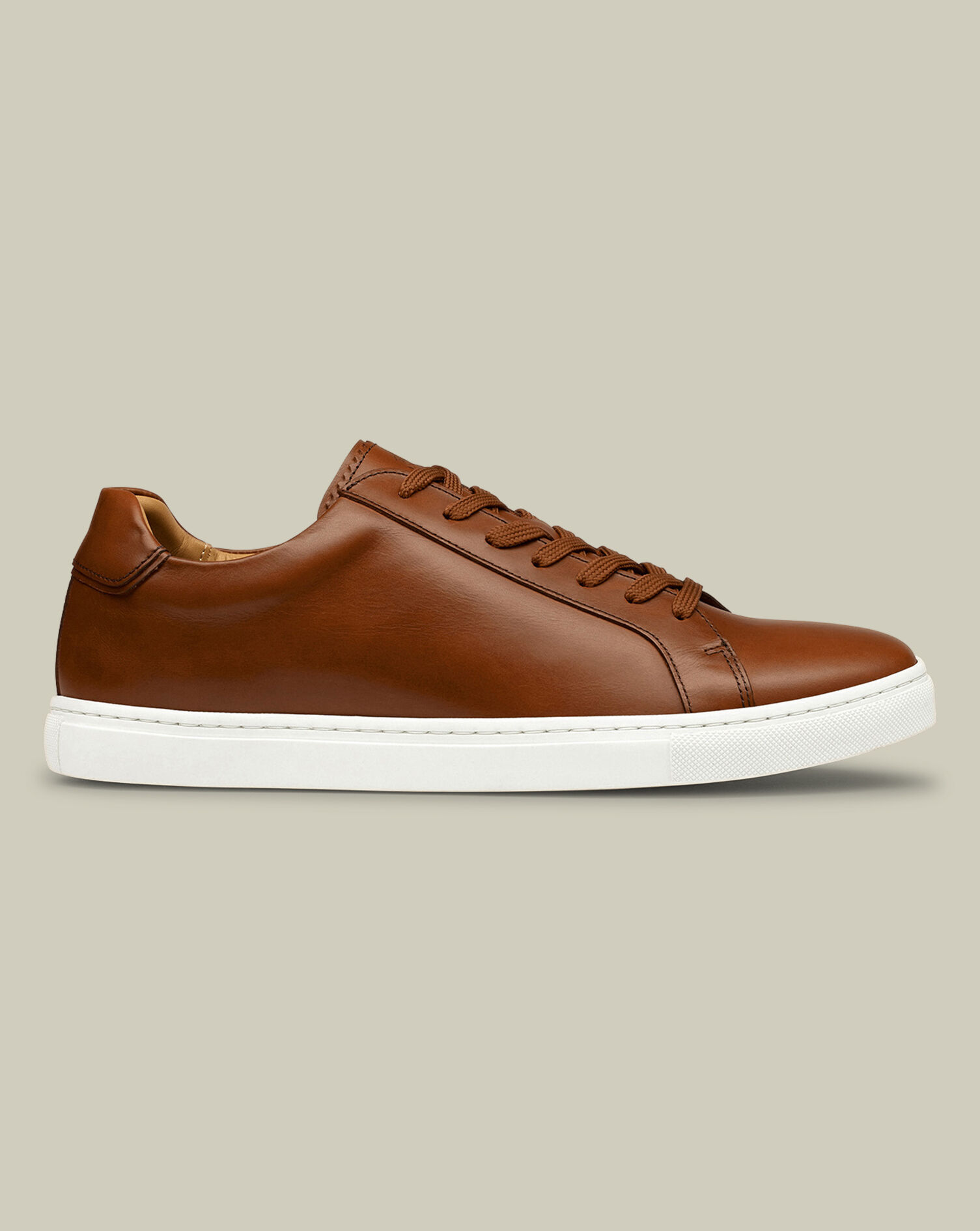 Leather Sneakers - Dark Tan
