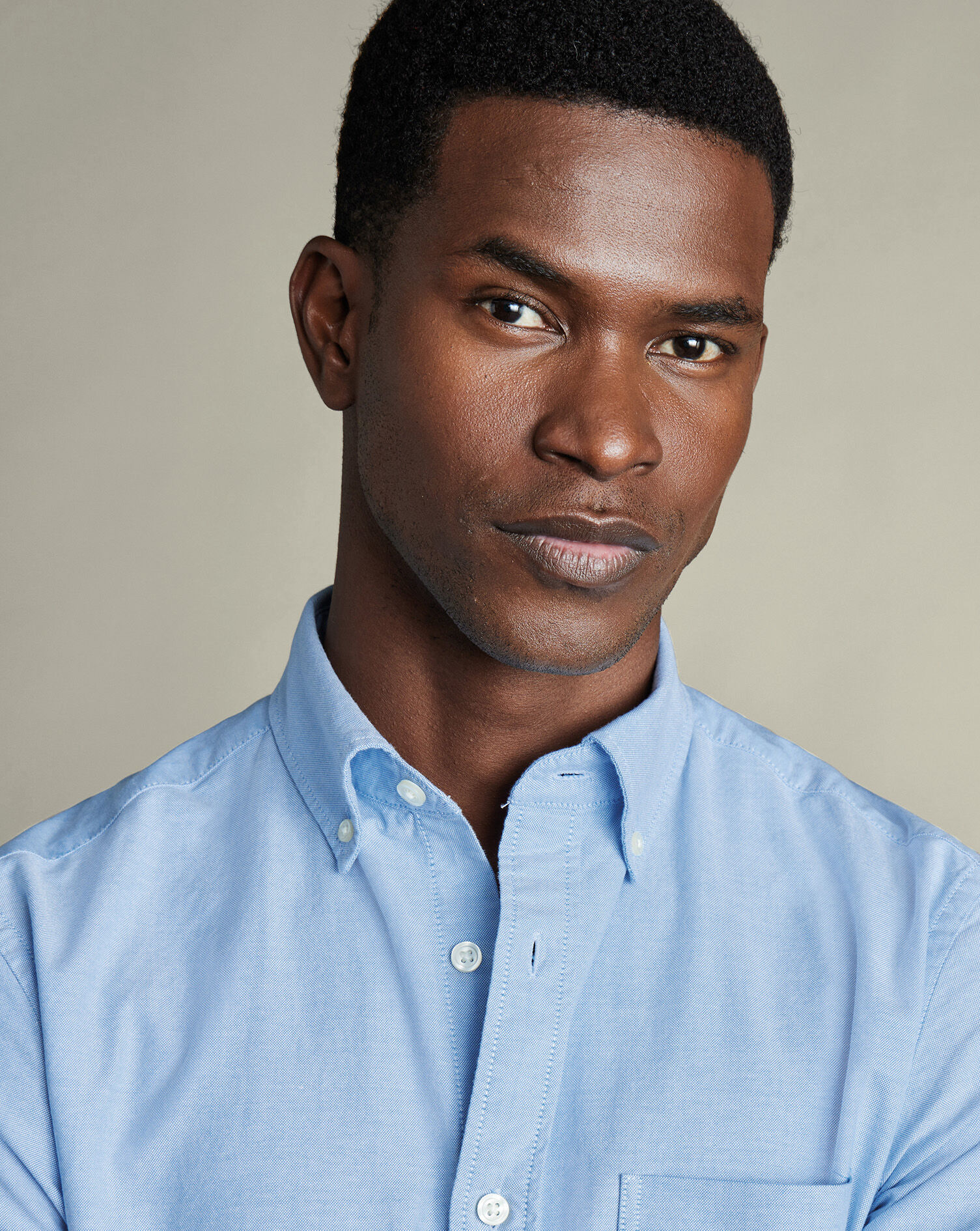 Washed Oxford Short Sleeve Shirt - Sky Blue