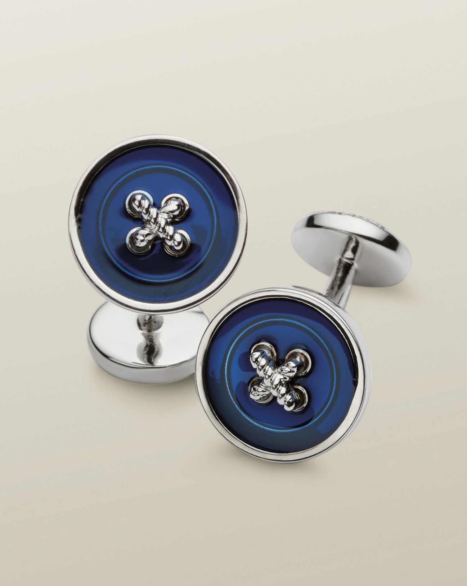 Enamel Cufflinks - Royal Blue