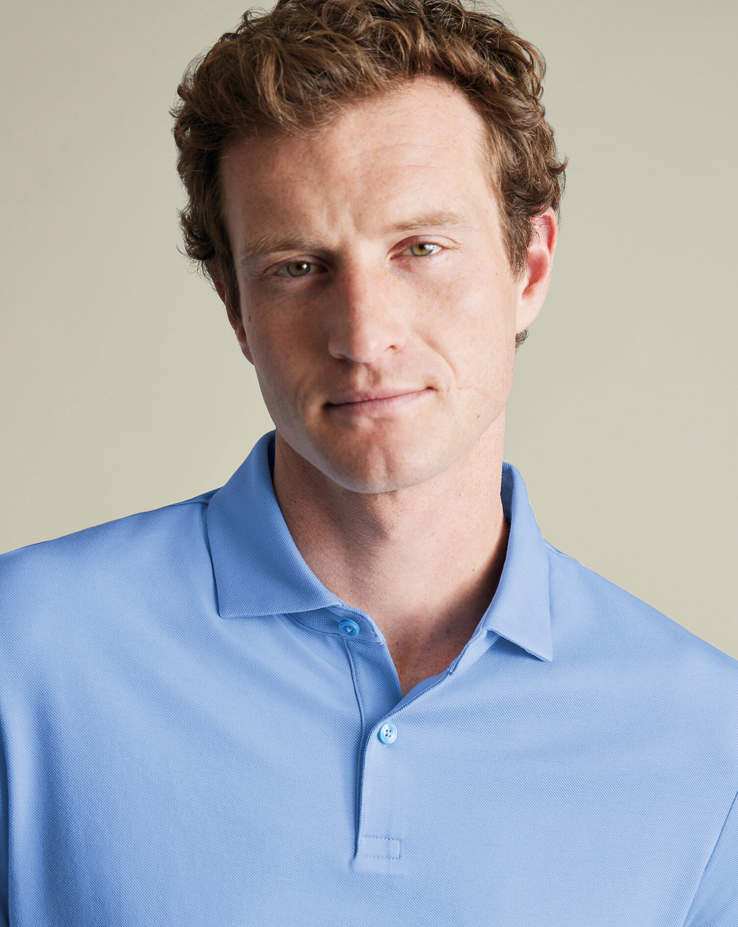 Smart Pique Polo - Cornflower Blue
