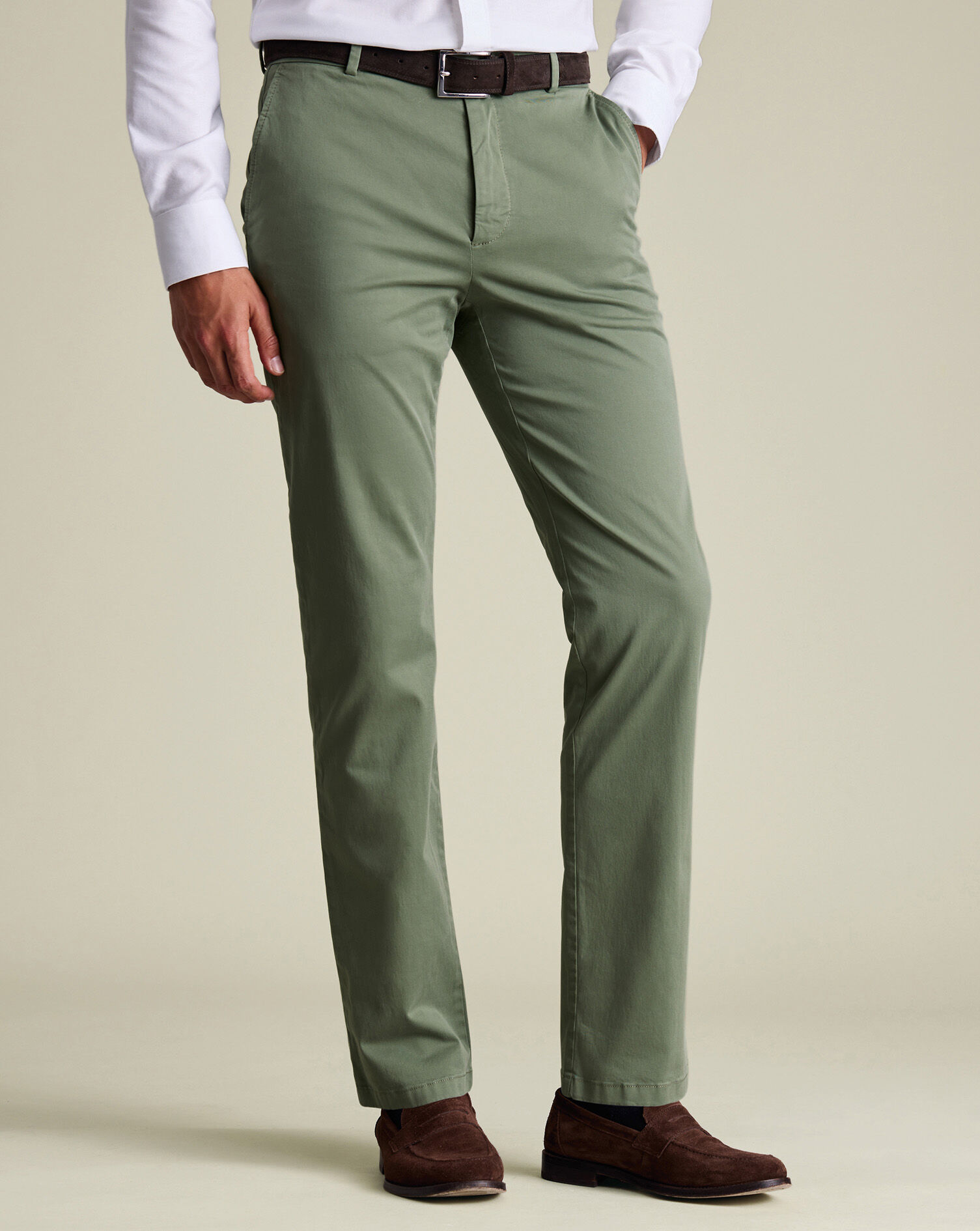 Washed Chinos - Green