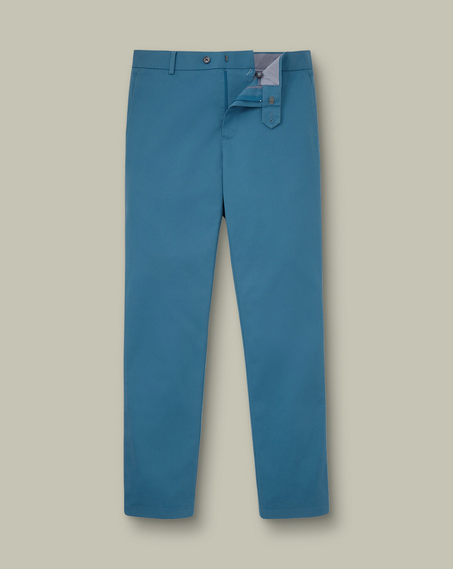 Ultimate Non-Iron Chinos - Petrol Blue