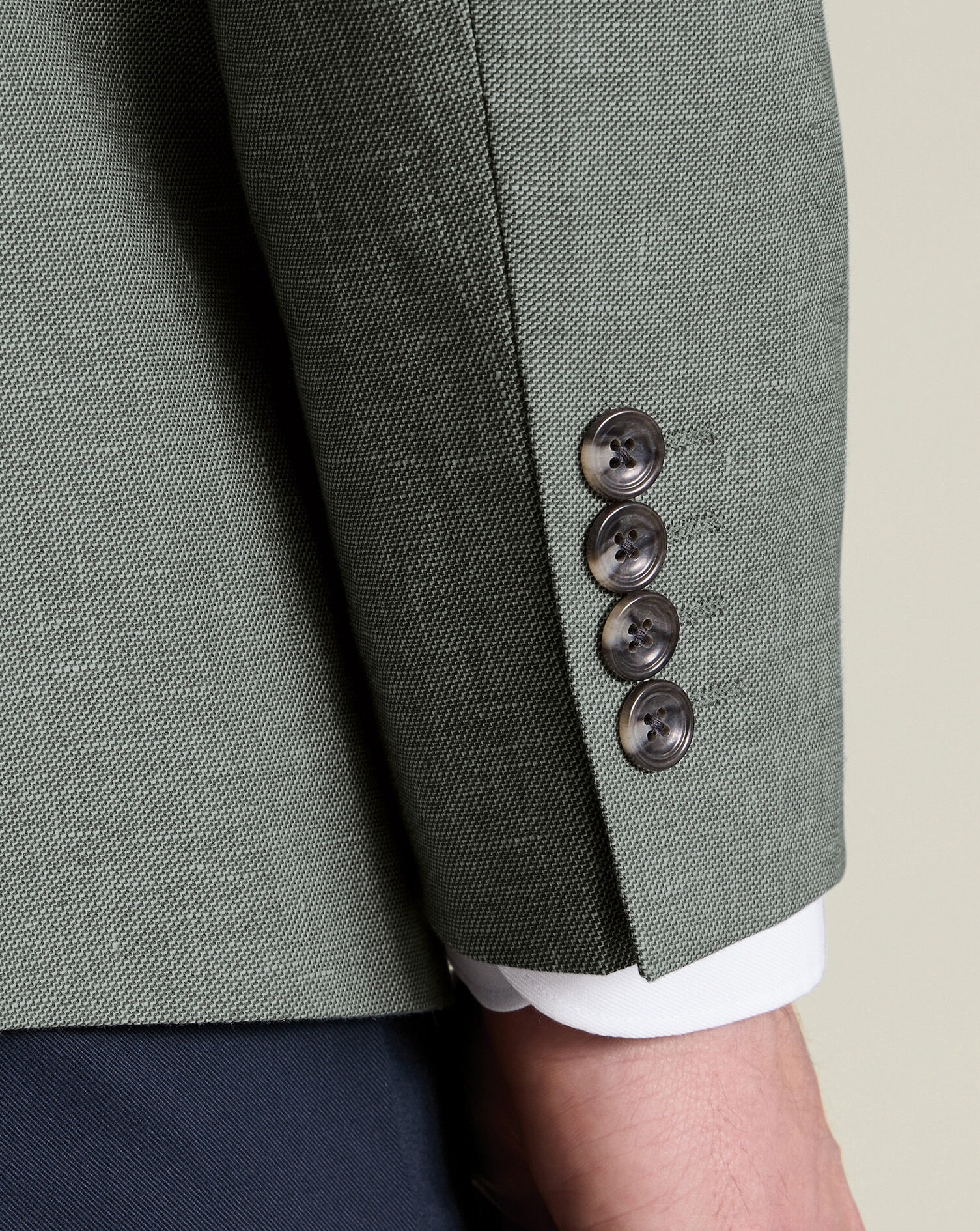 Linen Cotton Jacket - Green