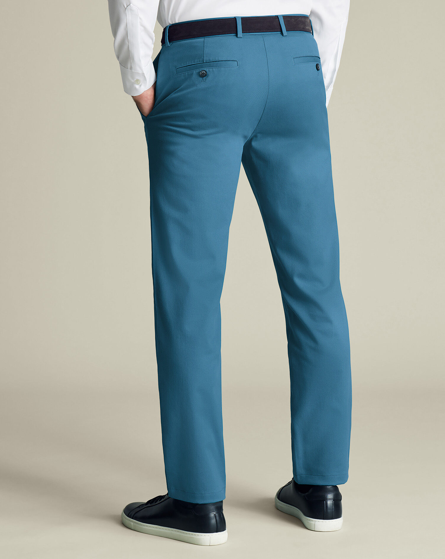 Ultimate Non-Iron Chinos - Petrol Blue