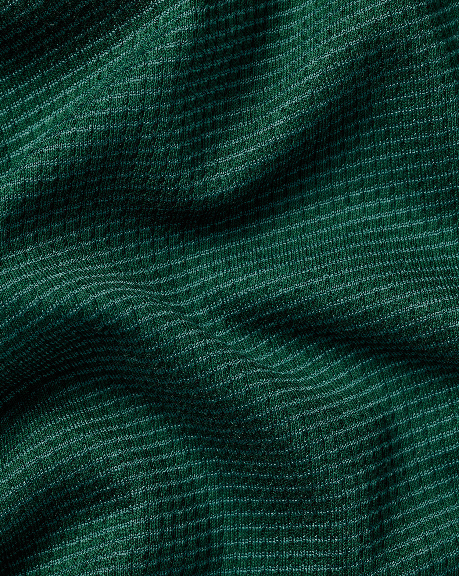 Performance Textured Zip-Neck Polo - Dark Green