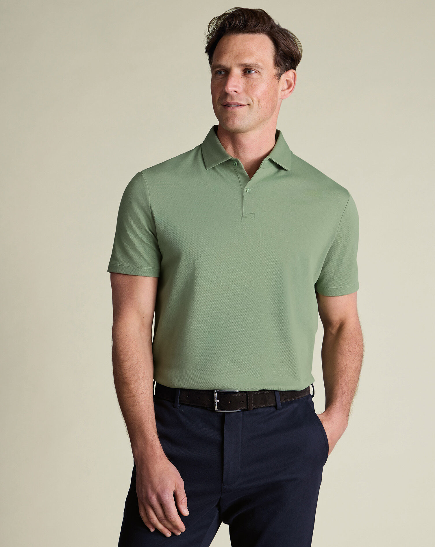 Smart Pique Polo - Green
