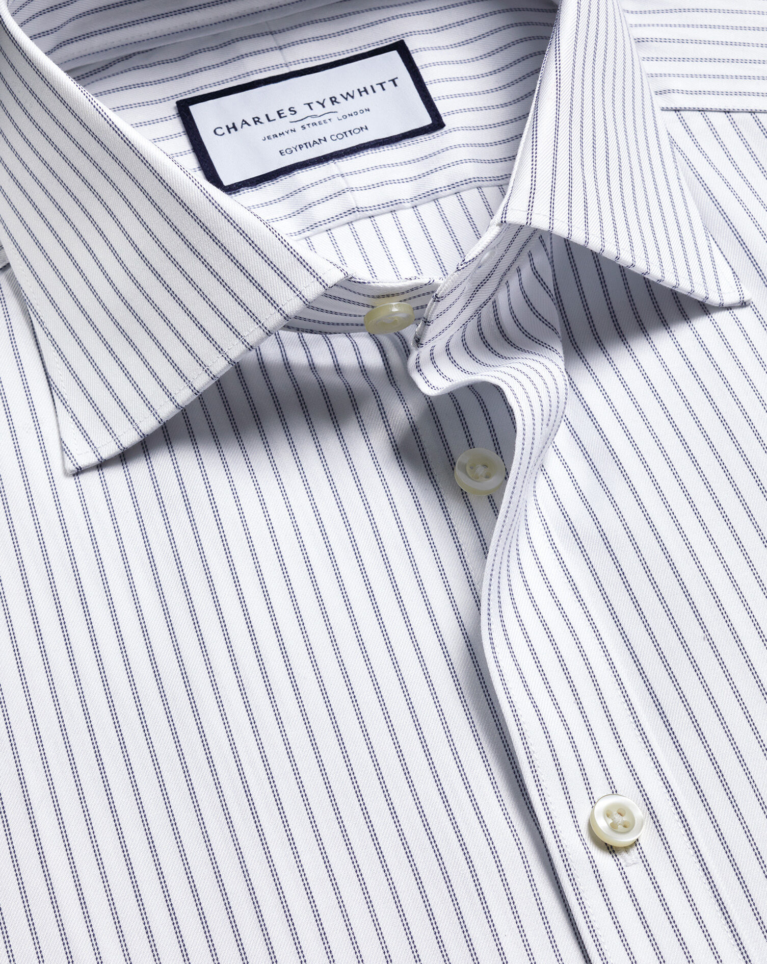 Luxury Stripe Shirt - Mid Blue