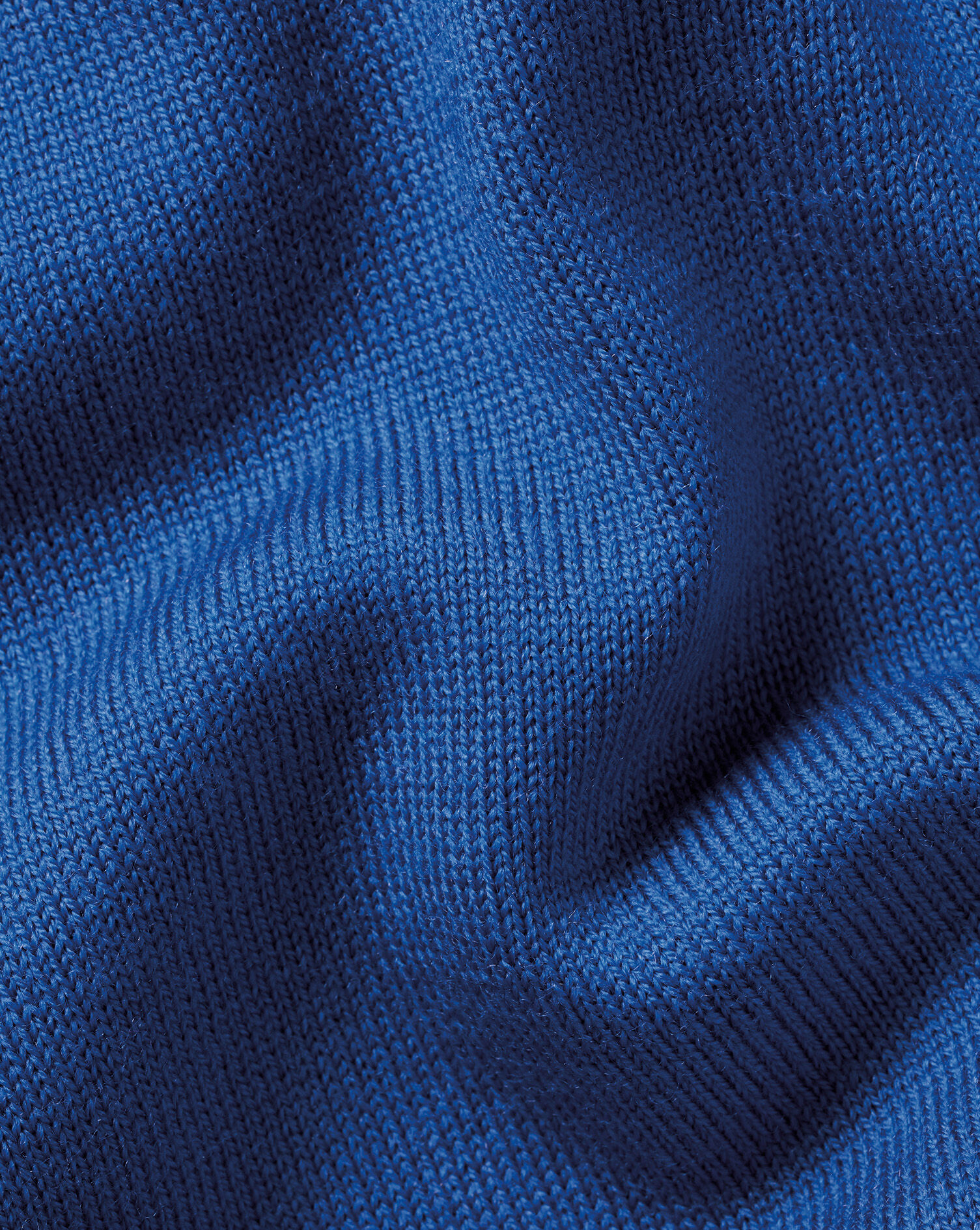 Pure Merino Quarter Zip Sweater - Cobalt Blue