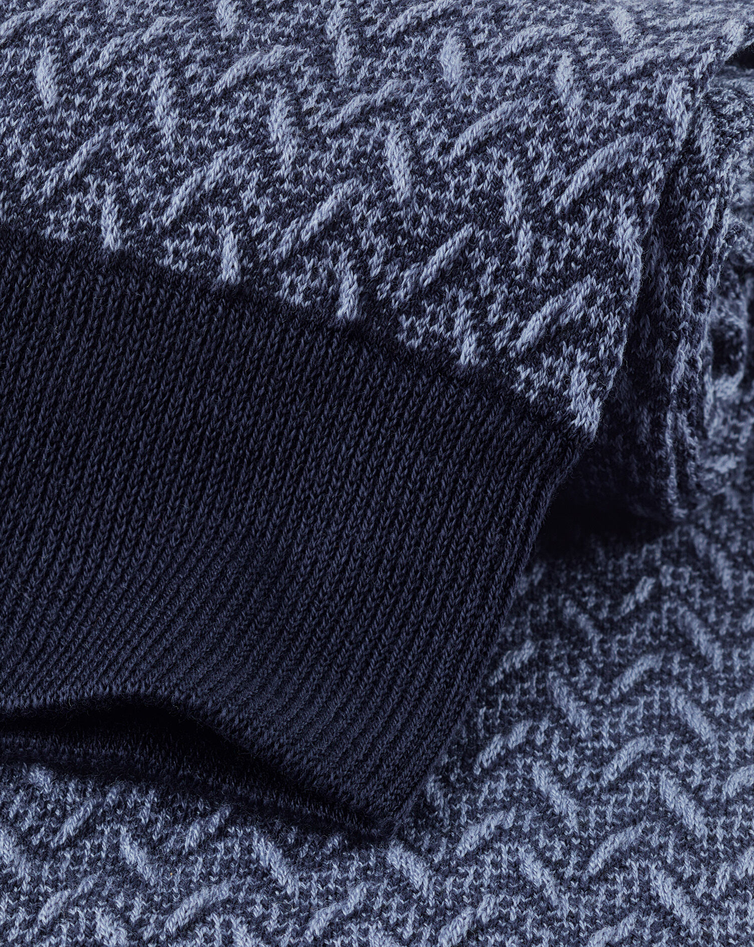 Herringbone Socks -Steel Blue