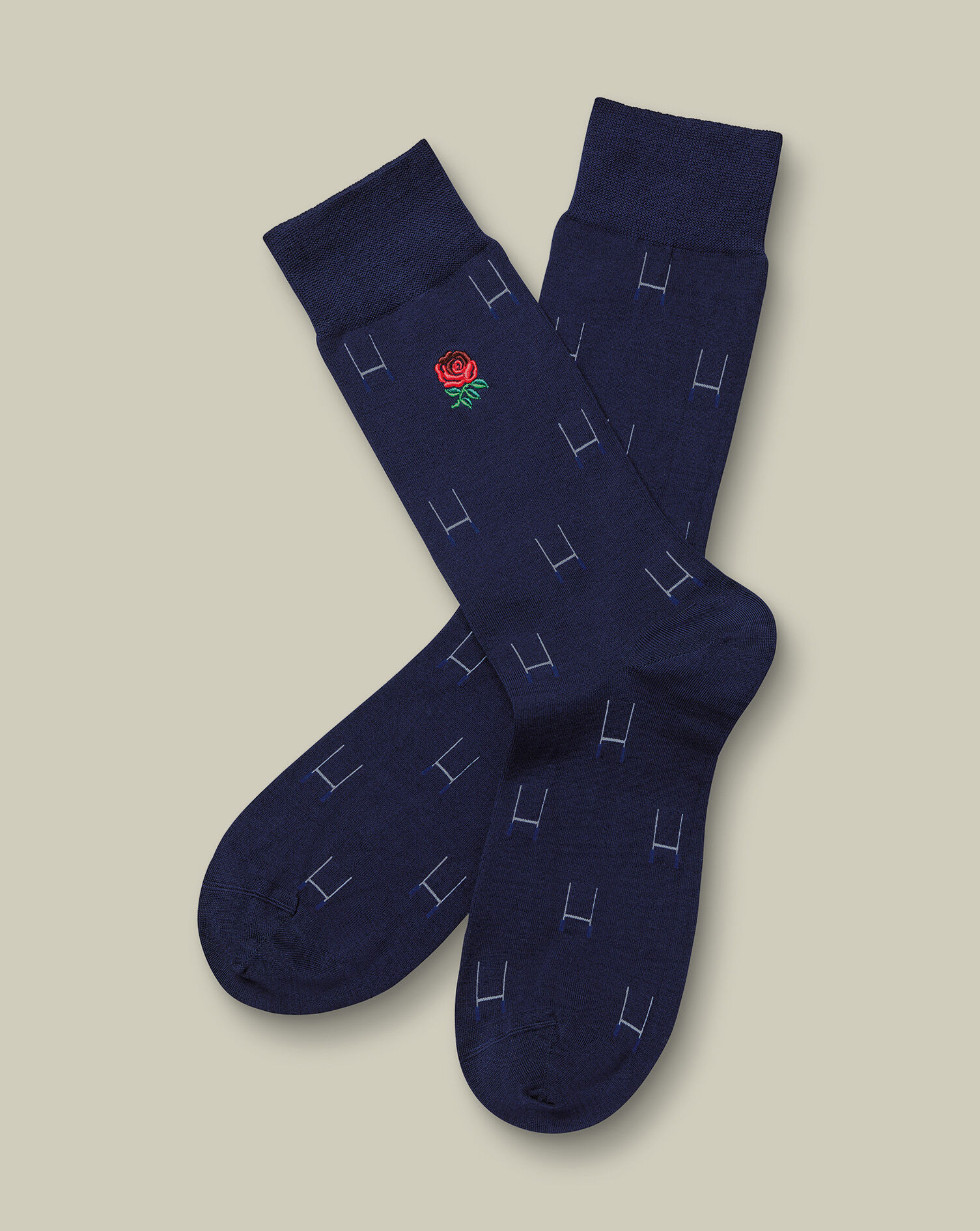 England Rugby Design Socks - French Blue