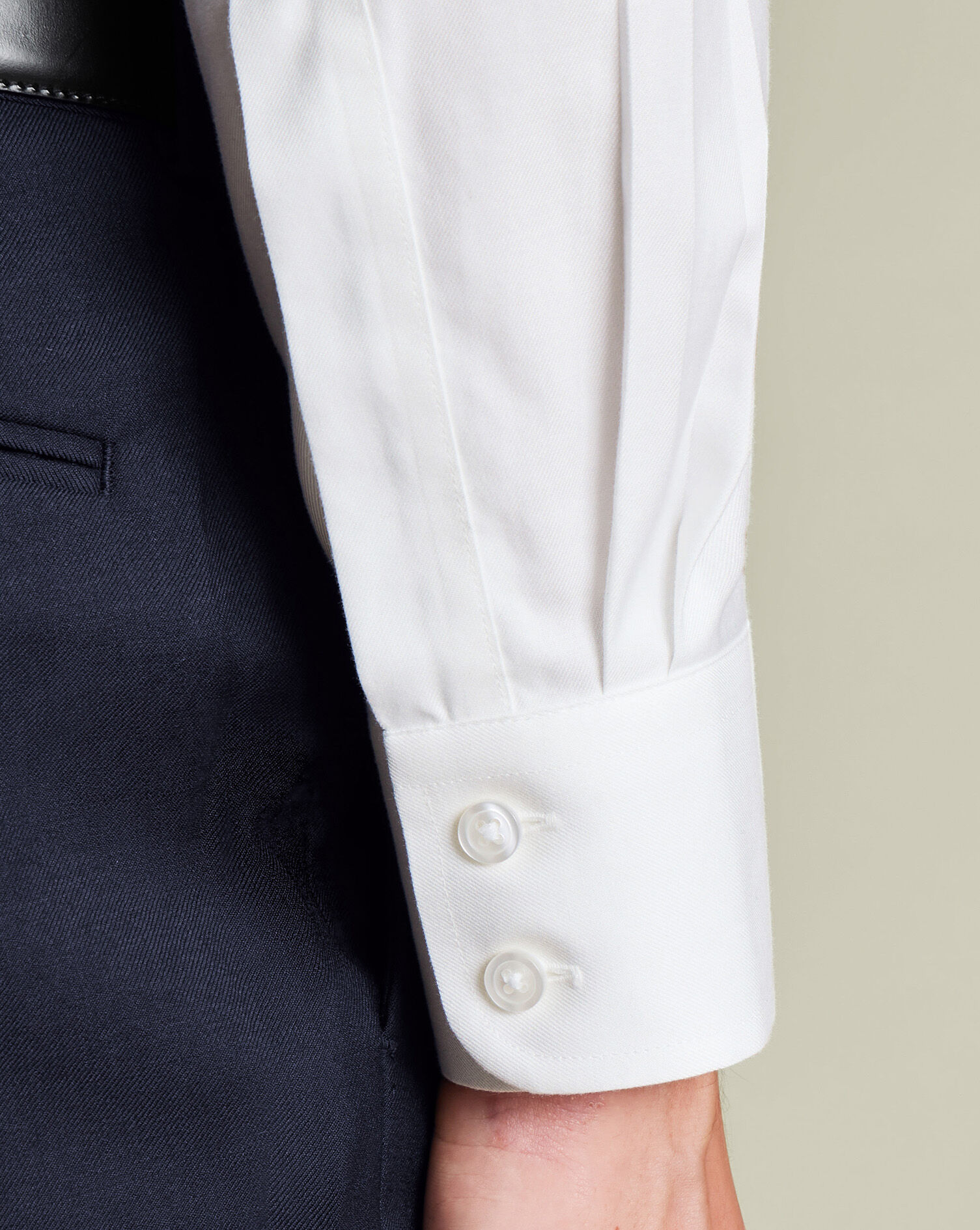 Non-Iron Twill Shirt - White