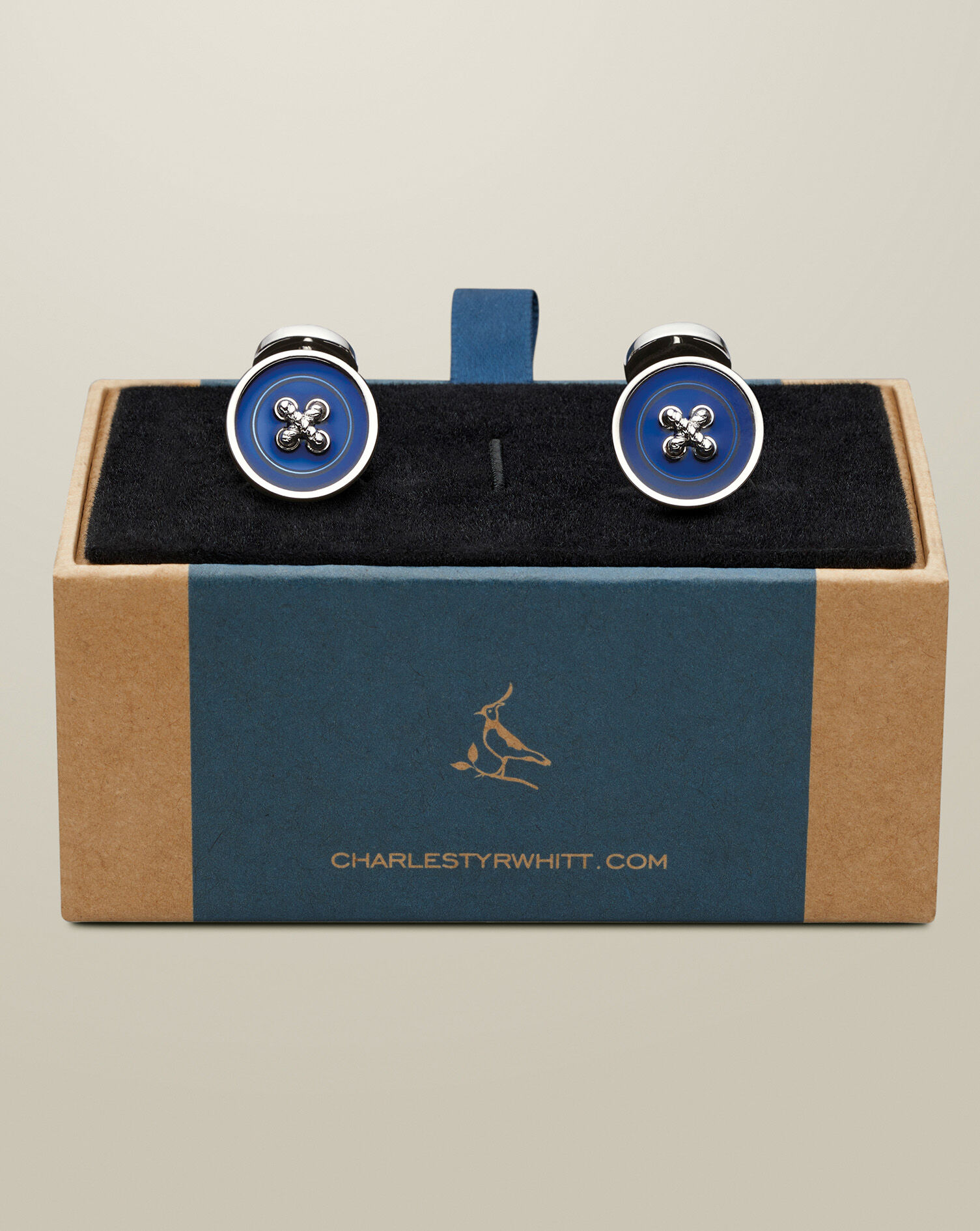 Enamel Cufflinks - Royal Blue