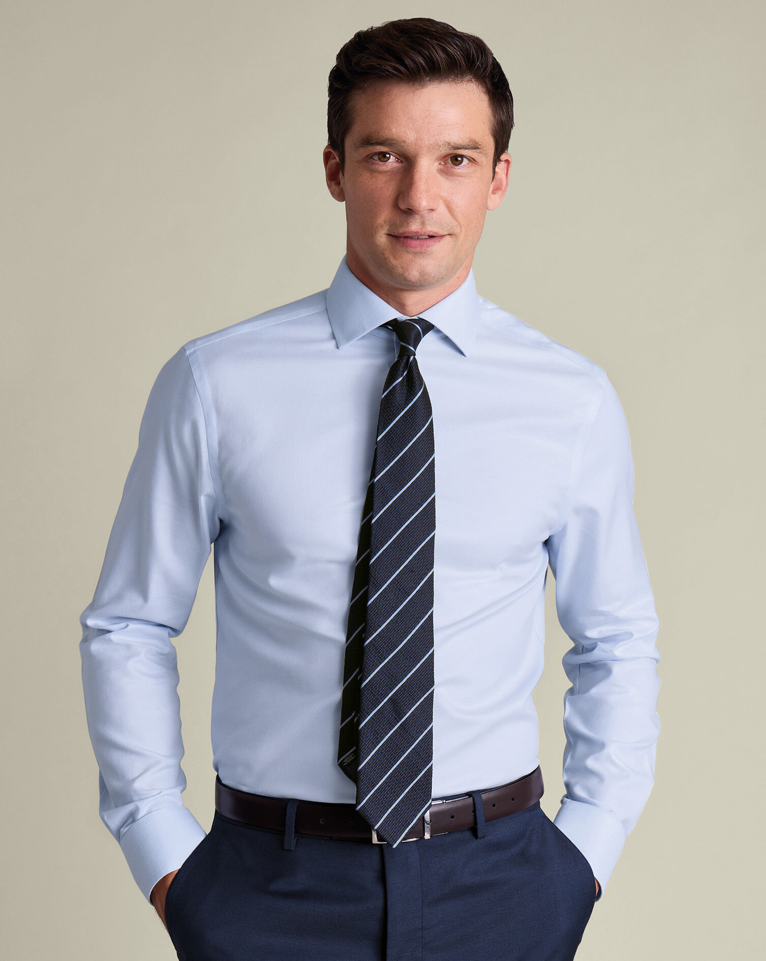 Non-Iron Twill Shirt - Light Blue