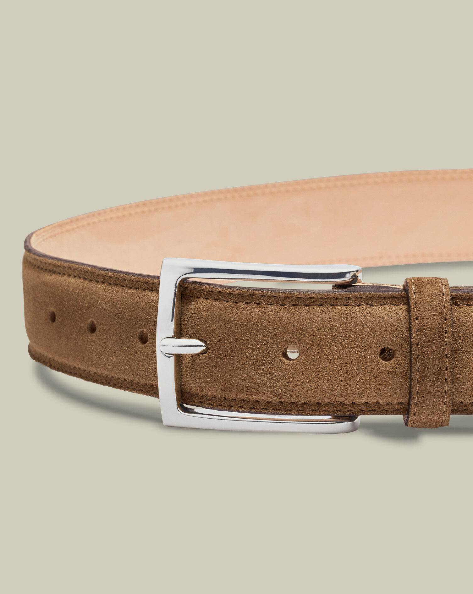 Suede Belt - Tobacco Brown