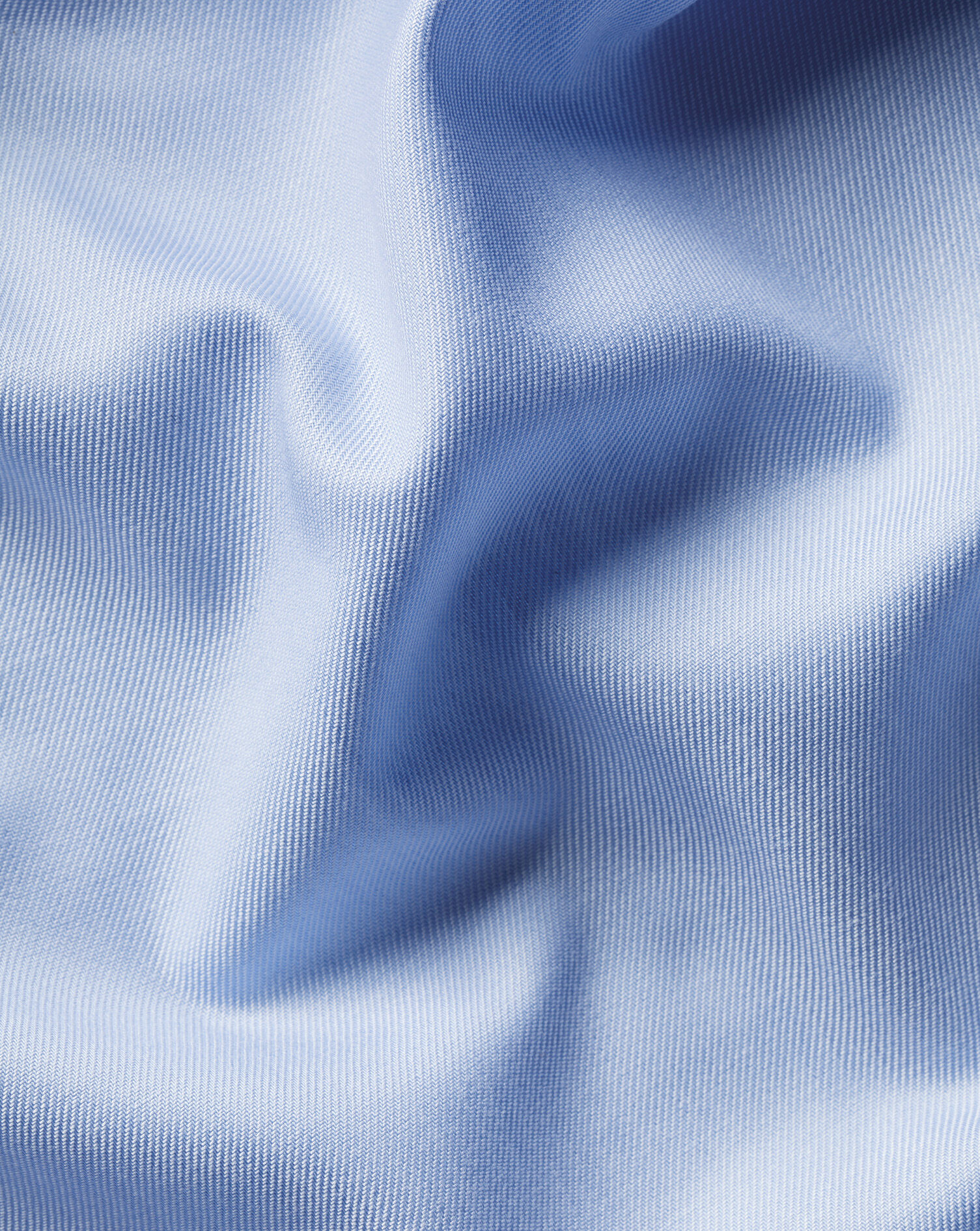 Non-Iron Stretch Printed Trim Shirt - Sky Blue