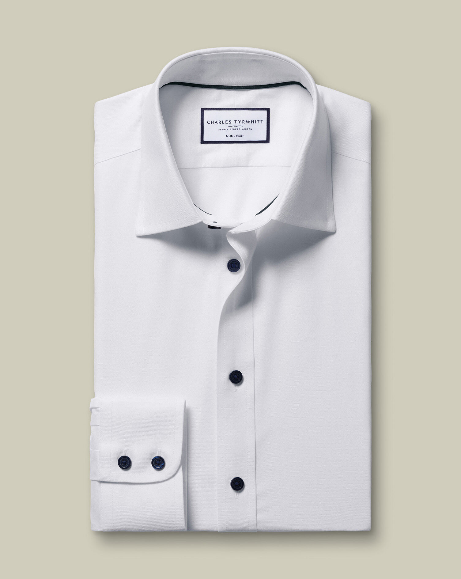 Non-Iron Twill Shirt - White