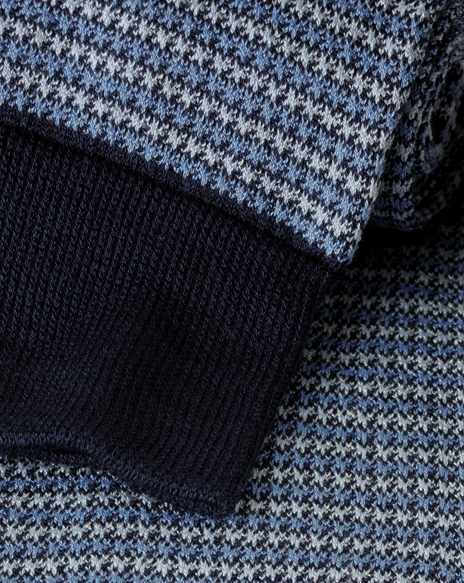 Puppytooth Socks - Denim Blue & Sky Blue