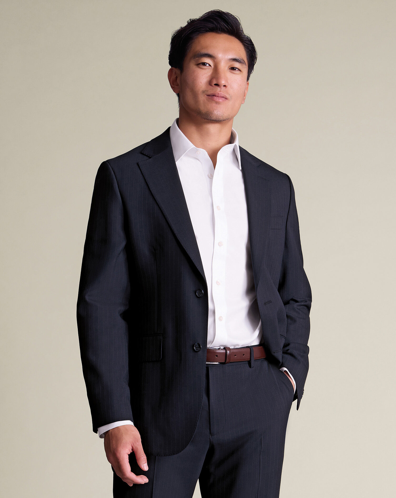 Stripe Suit Jacket - French Navy