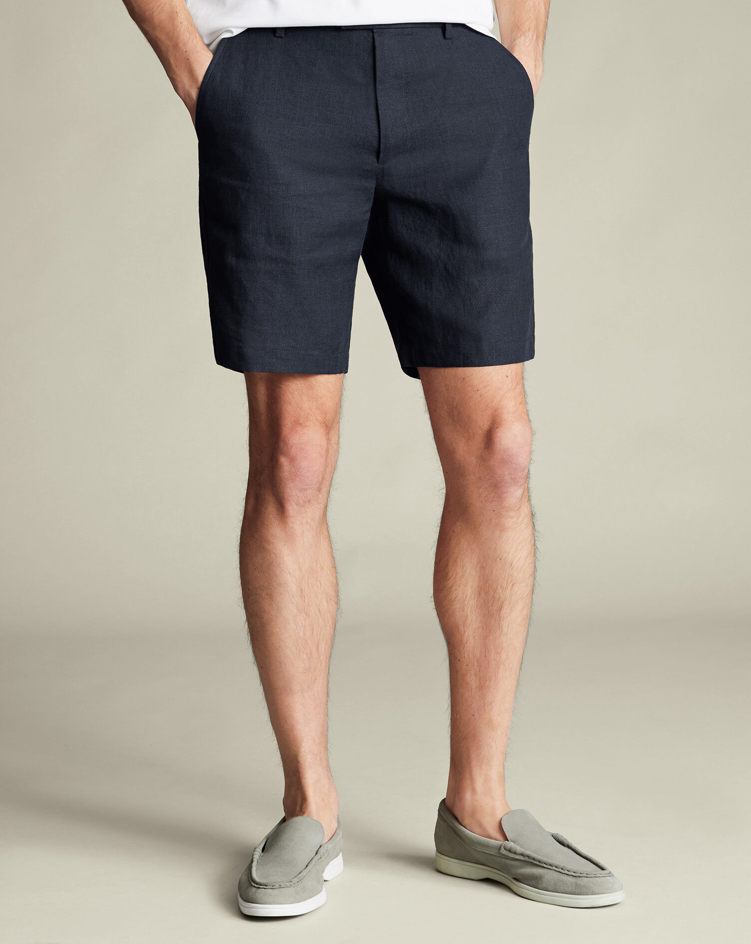 Linen Shorts - Dark Navy