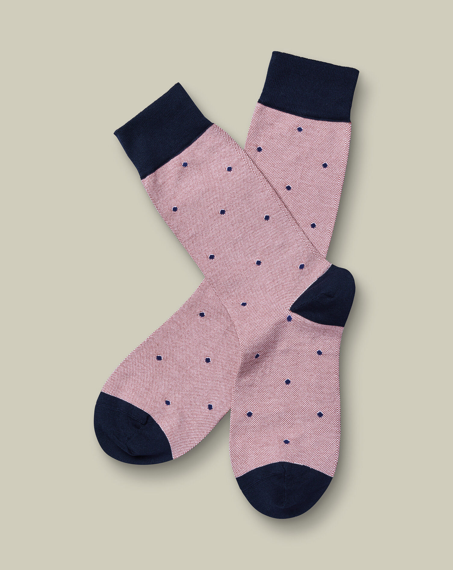 Spot Socks - Pink & Navy